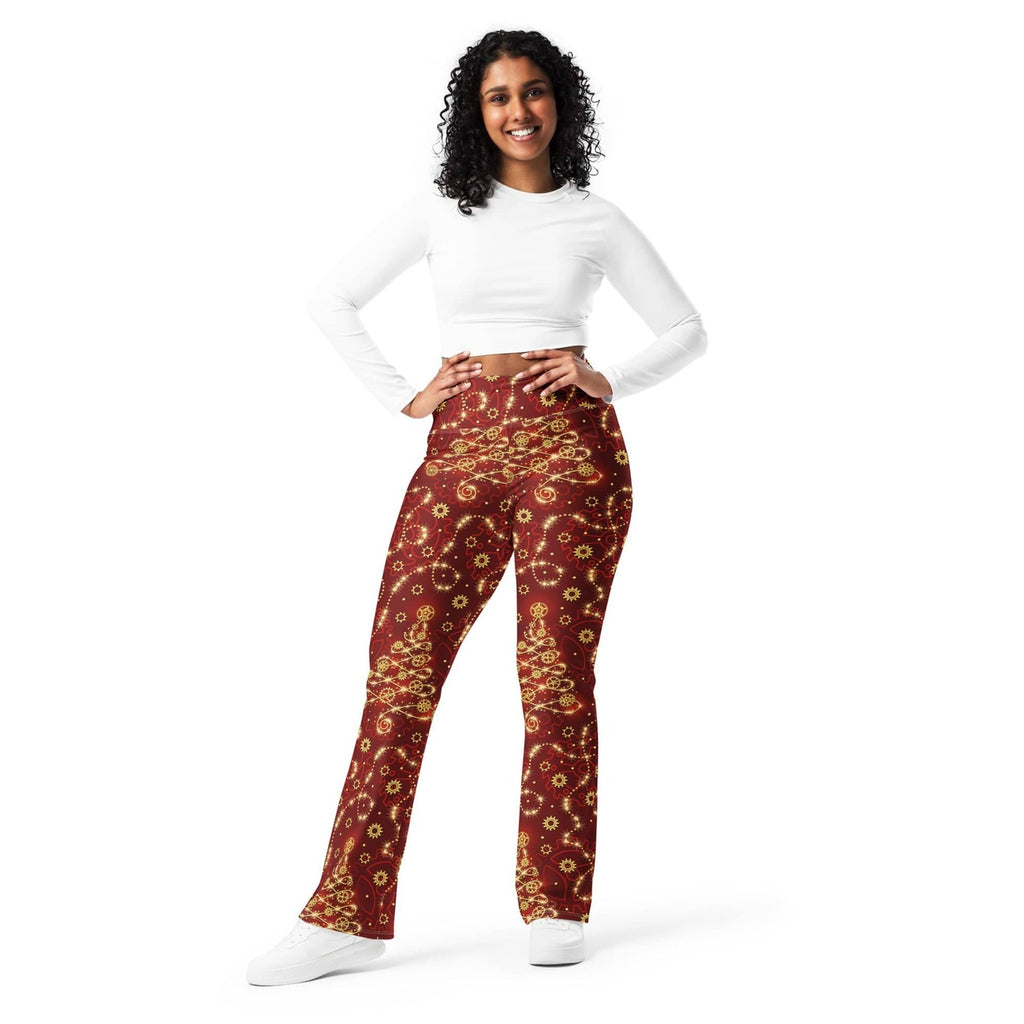 Steampunk Christmas Flare Leggings