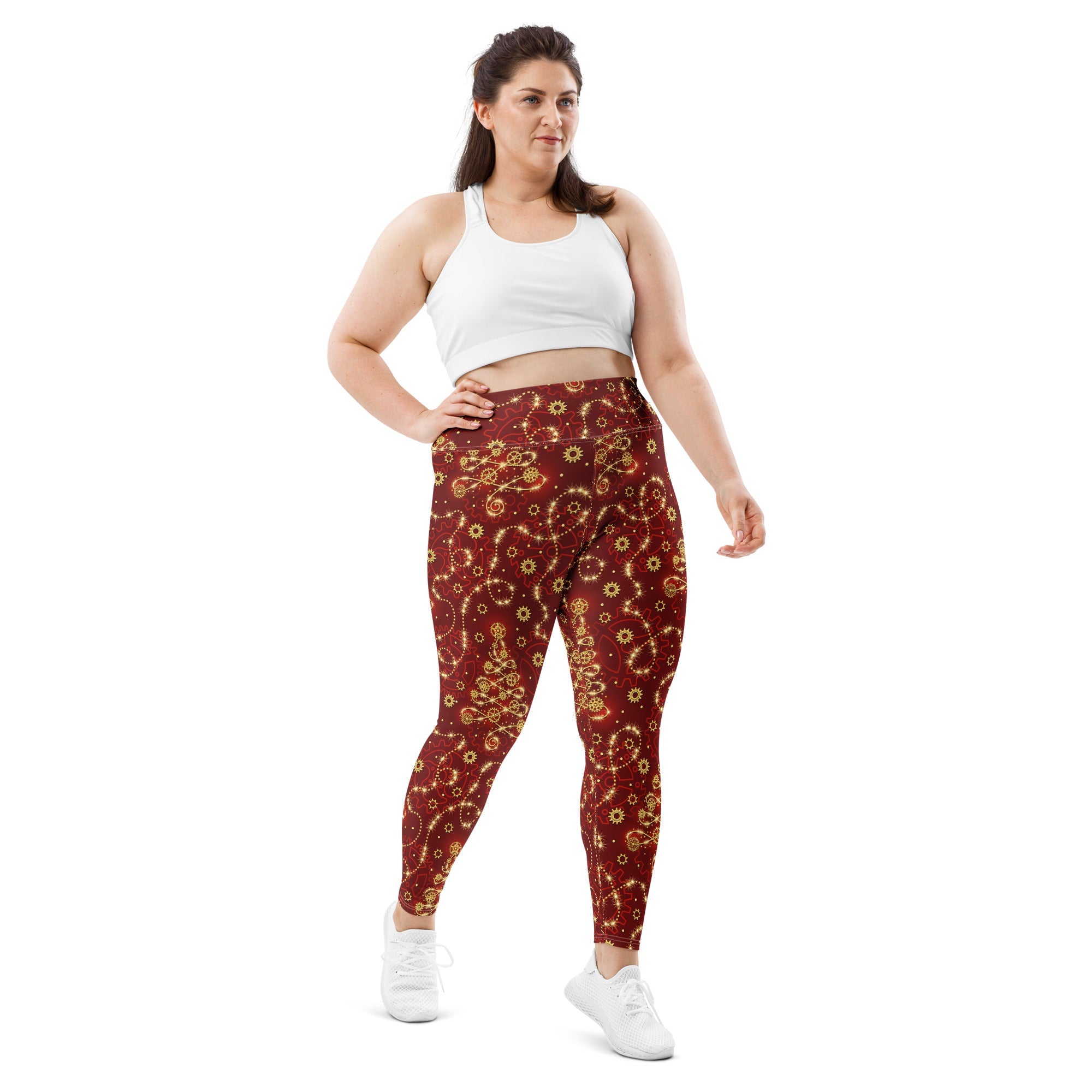 Steampunk Christmas Plus Size Leggings