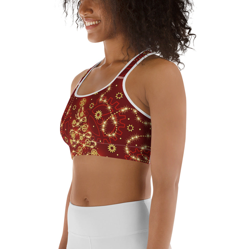 Steampunk Christmas Sports Bra