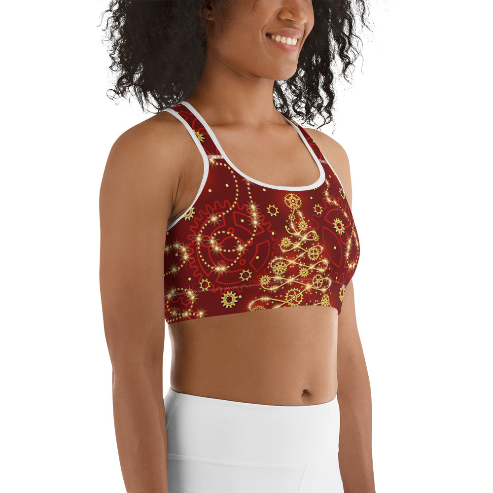 Steampunk Christmas Sports Bra