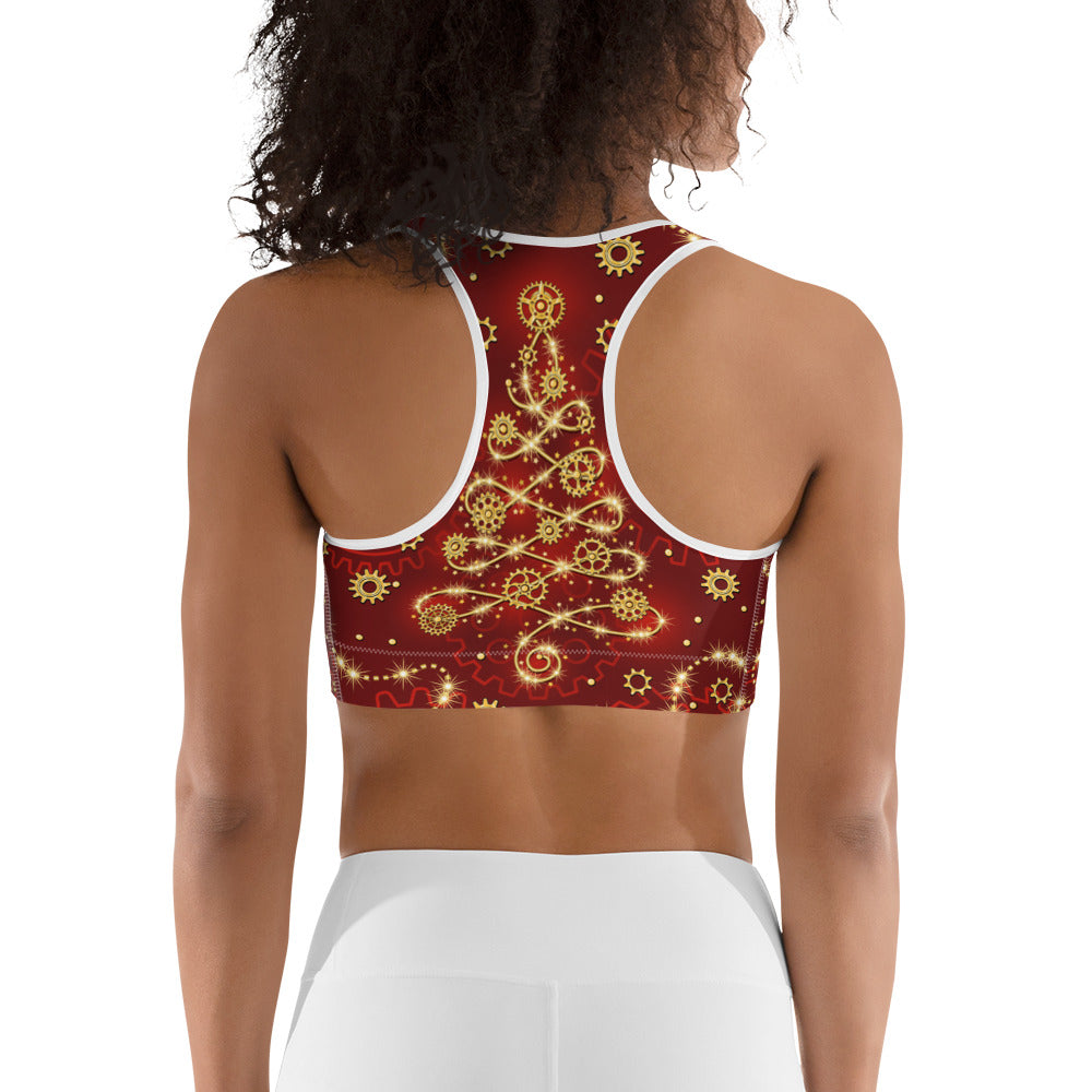 Steampunk Christmas Sports Bra