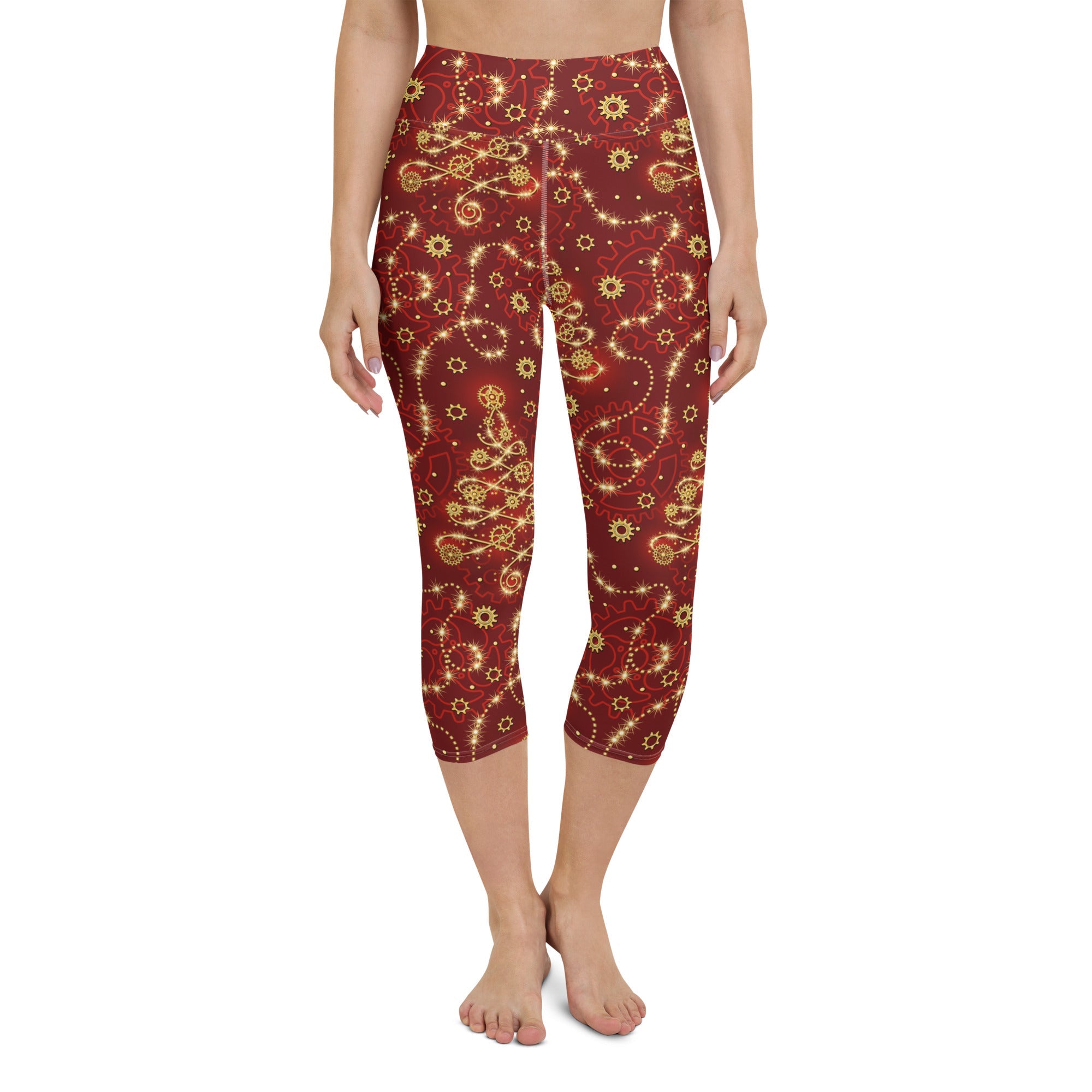 Steampunk Christmas Yoga Capris