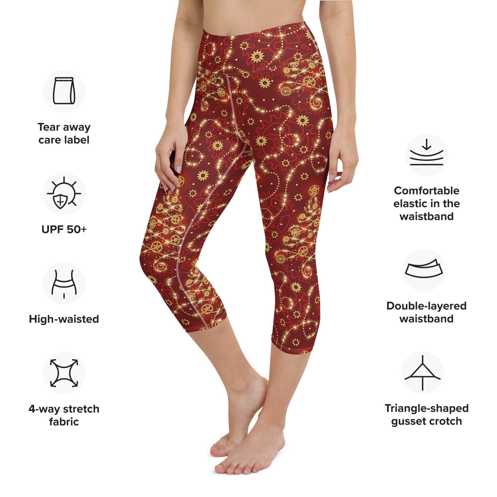 Steampunk Christmas Yoga Capris