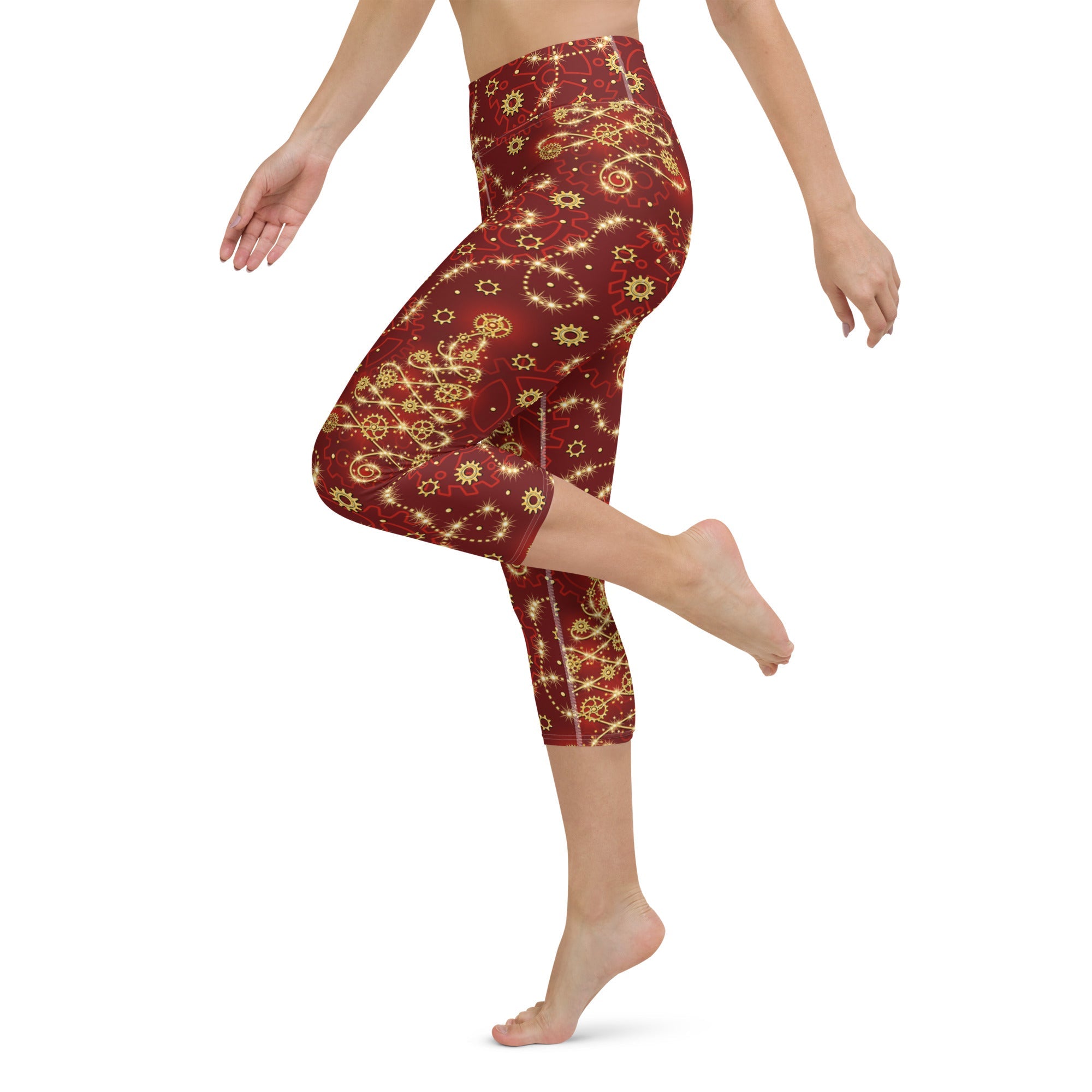 Steampunk Christmas Yoga Capris