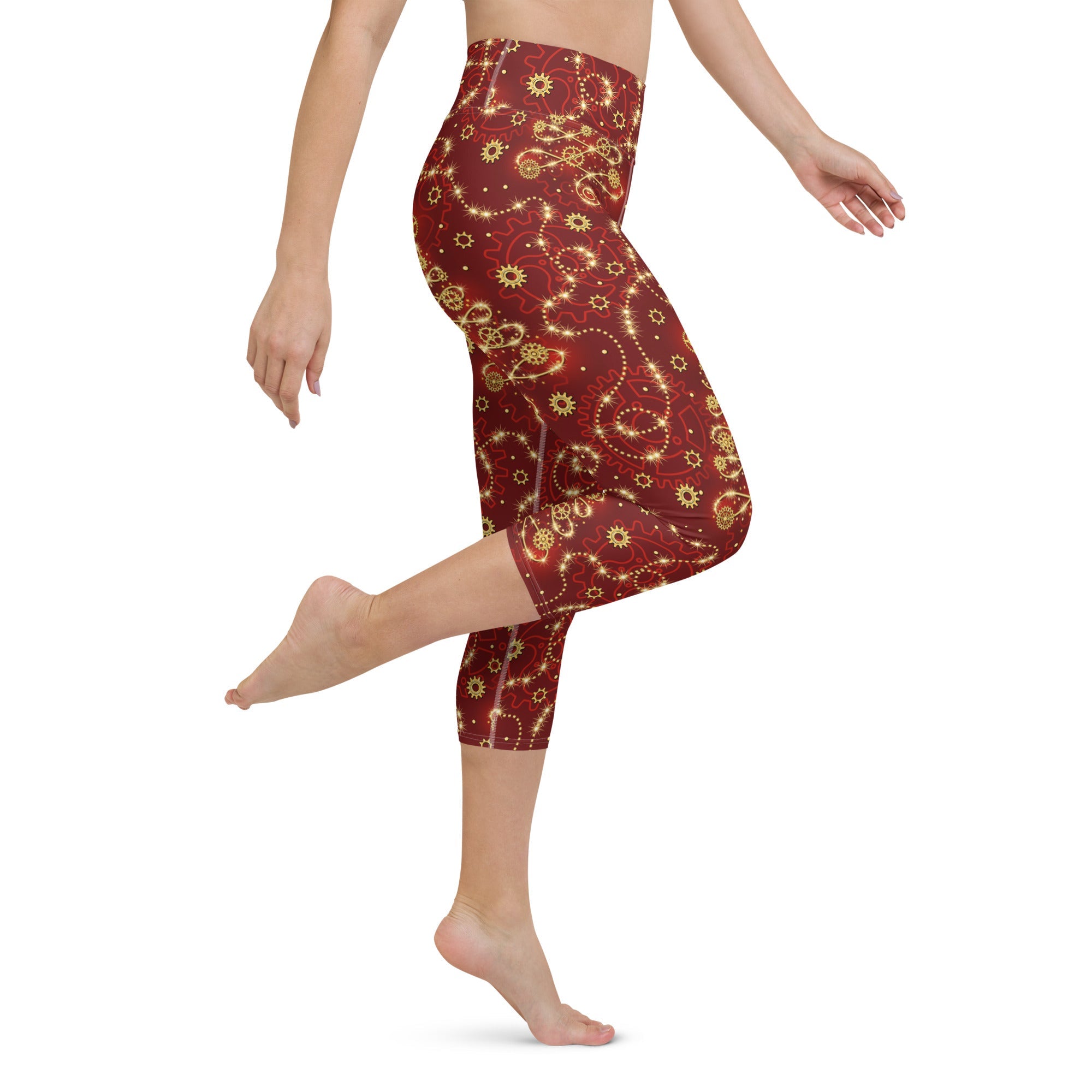 Steampunk Christmas Yoga Capris