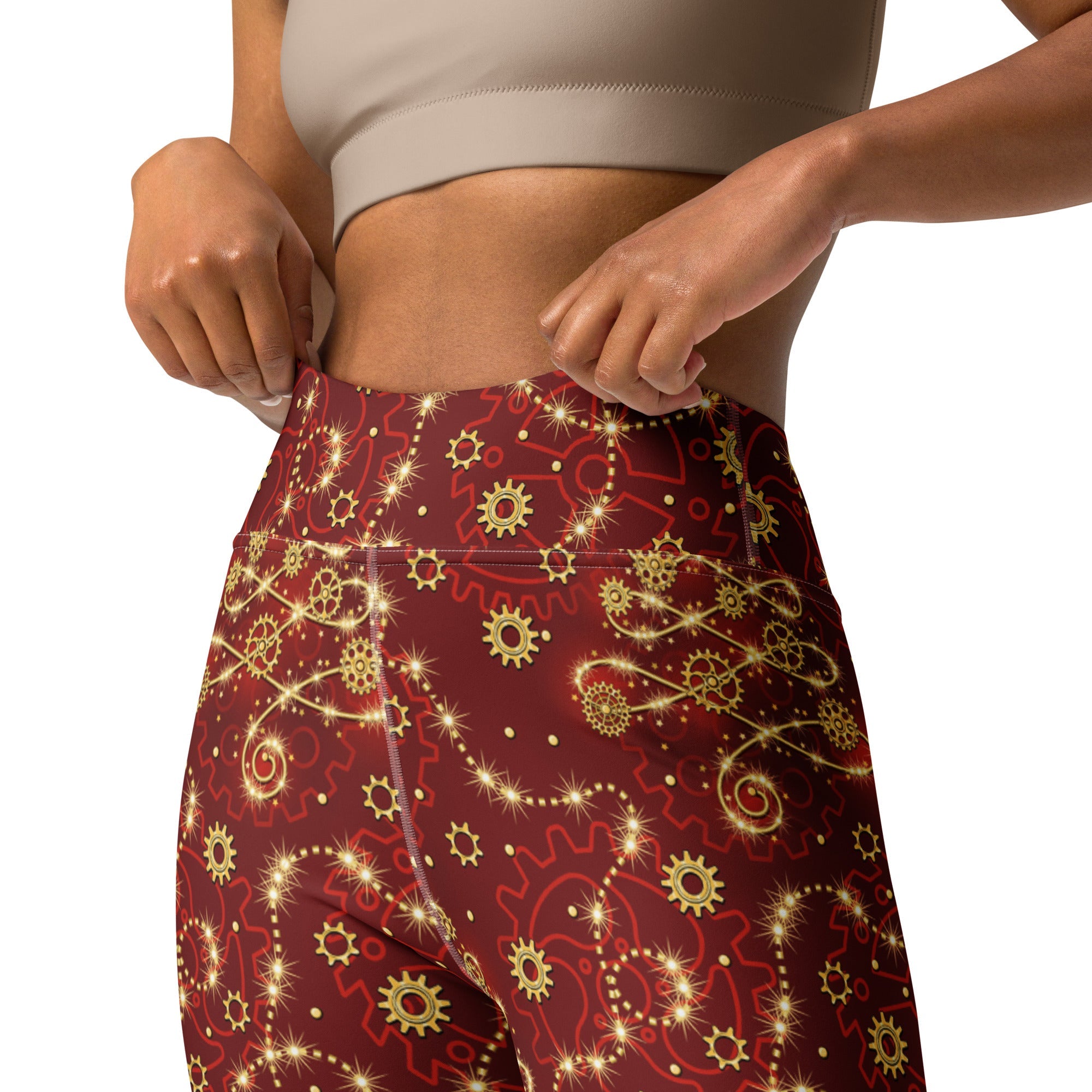 Steampunk Christmas Yoga Leggings