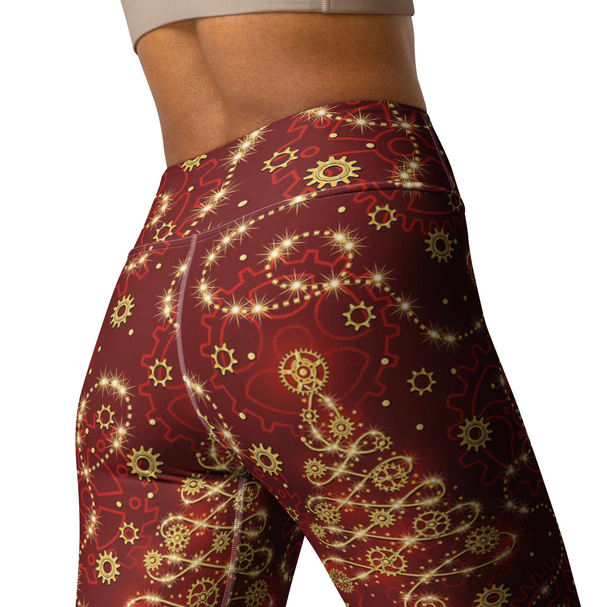 Steampunk Christmas Yoga Leggings