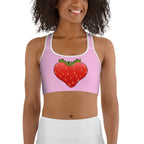 Strawberry Heart Shaped Sports Bra