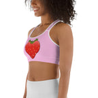 Strawberry Heart Shaped Sports Bra