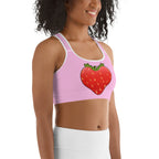 Strawberry Heart Shaped Sports Bra