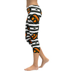 Striped Jack O'lanterns Capris