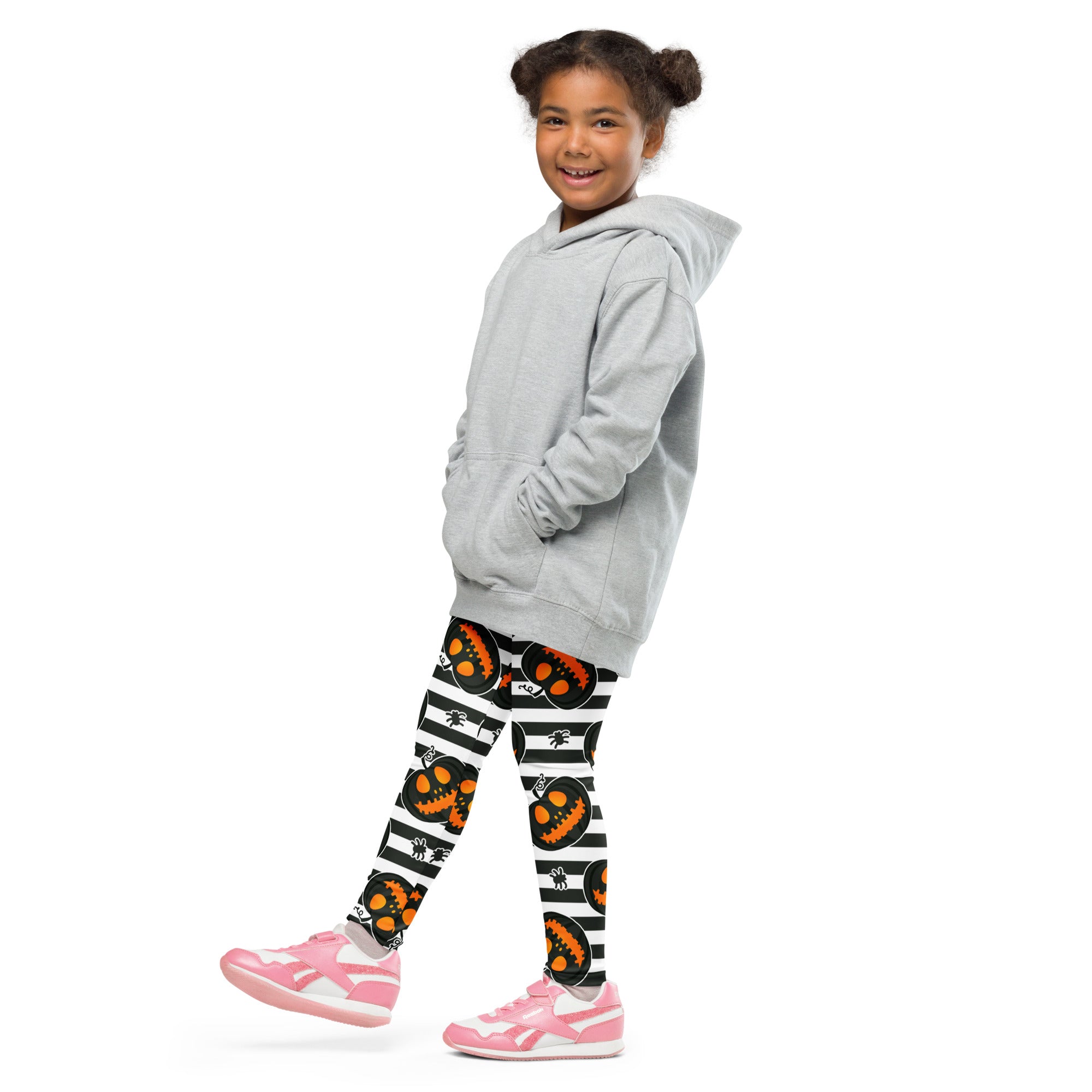 Striped Jack O'lanterns Kid's Leggings