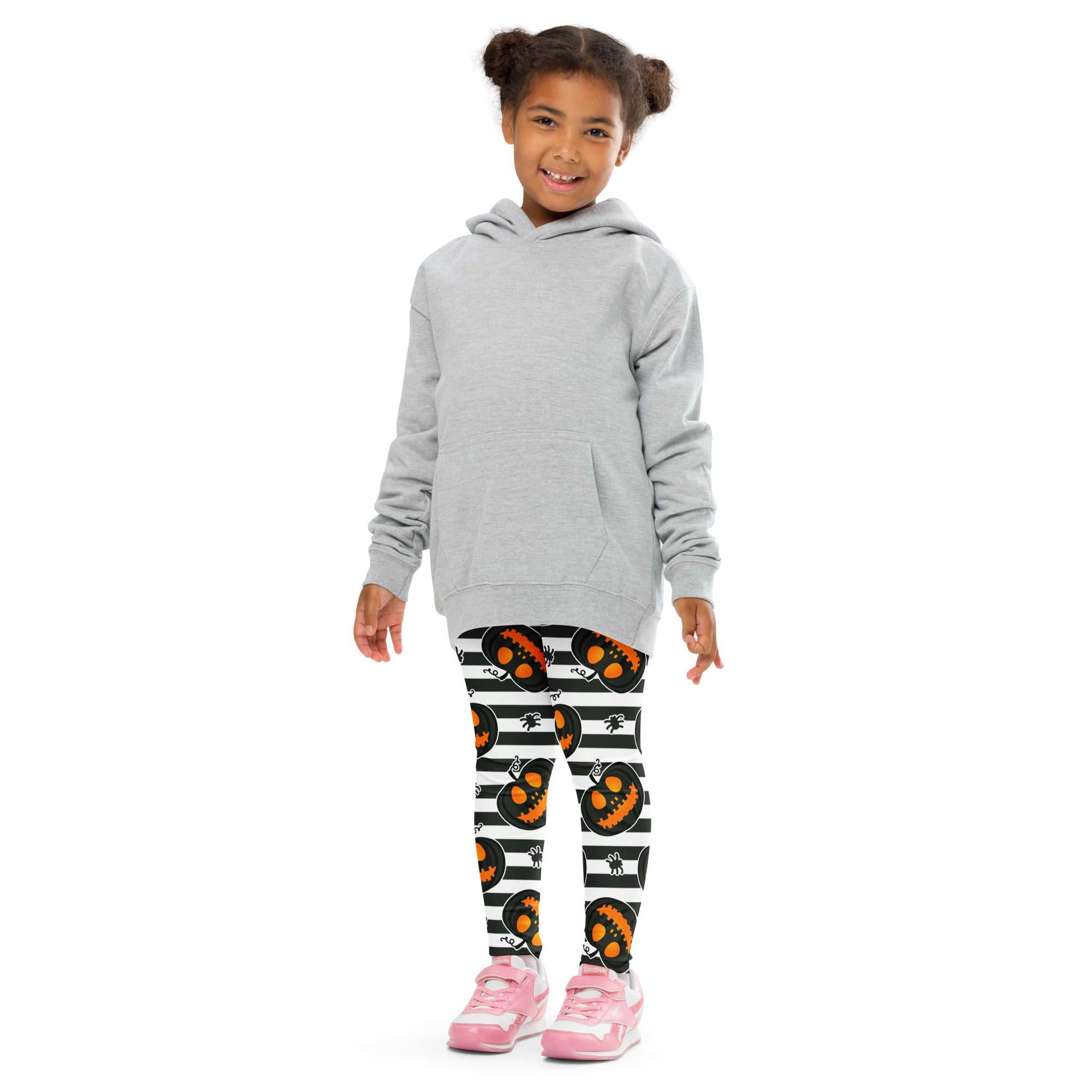 Striped Jack O'lanterns Kid's Leggings