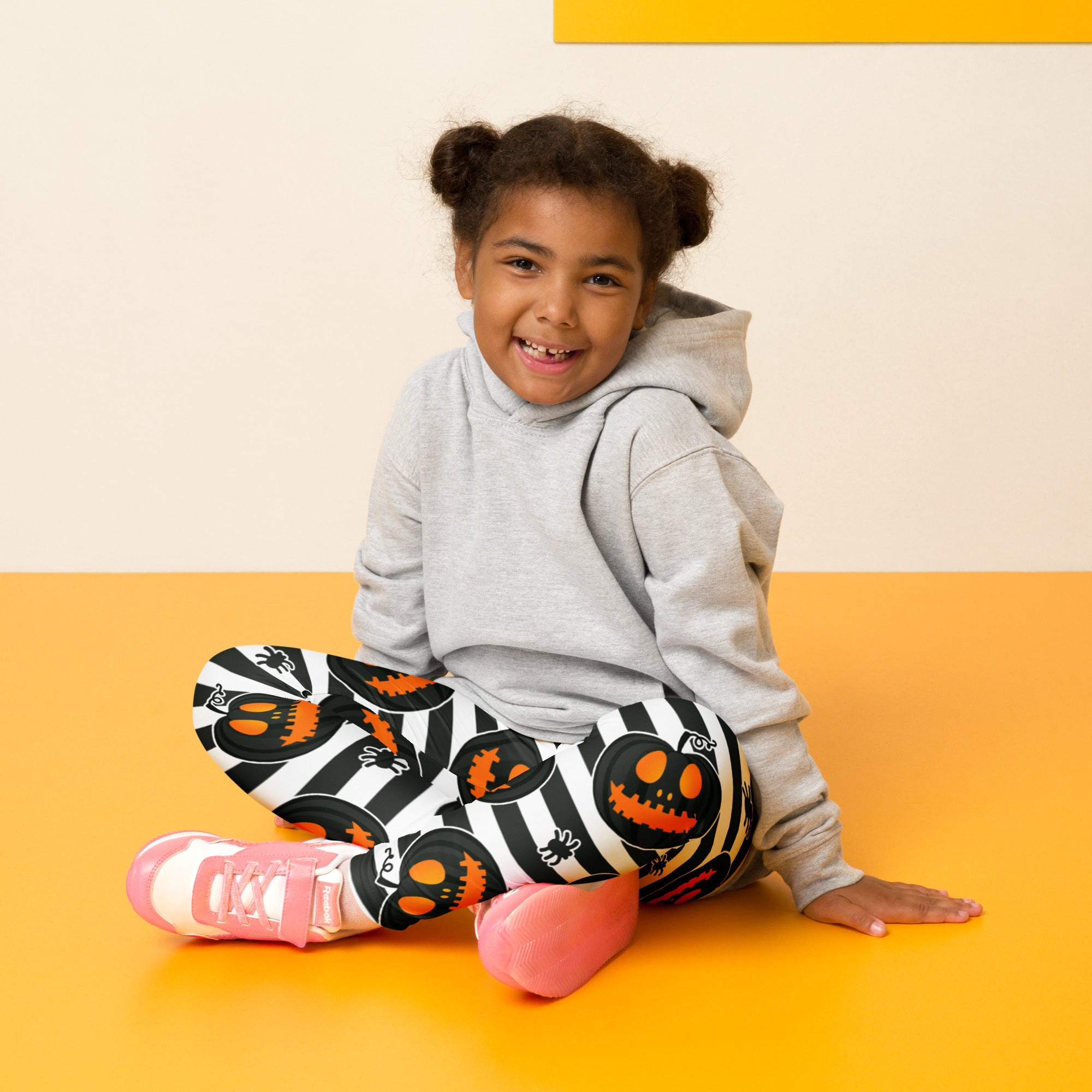 Striped Jack O'lanterns Kid's Leggings