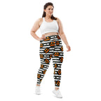 Striped Jack O'lanterns Plus Size Leggings