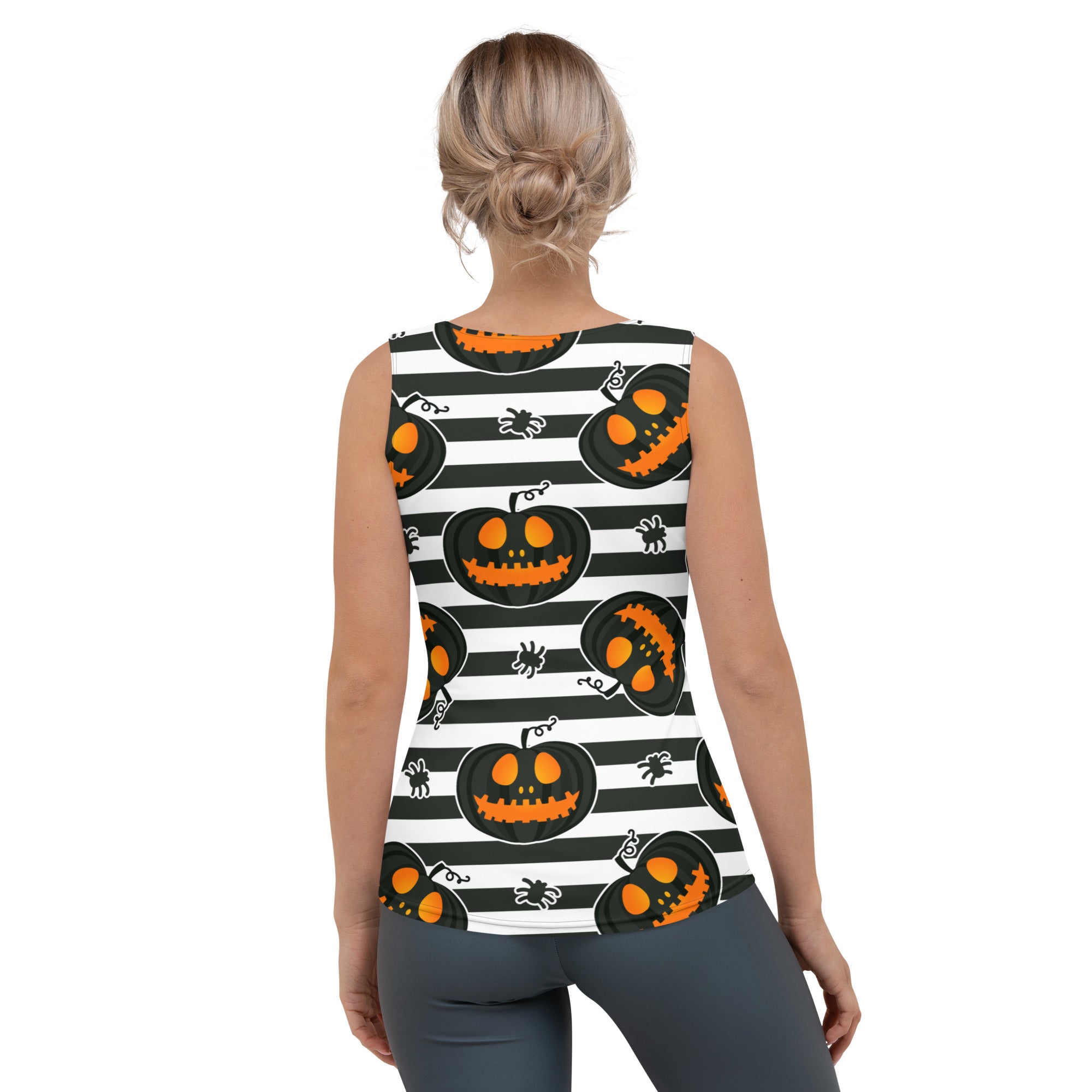 Striped Jack O'lanterns Tank Top