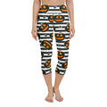 Striped Jack O'lanterns Yoga Capris