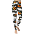 Striped Jack O'lanterns Yoga Leggings