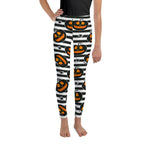 Striped Jack O'lanterns Youth Leggings