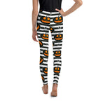 Striped Jack O'lanterns Youth Leggings