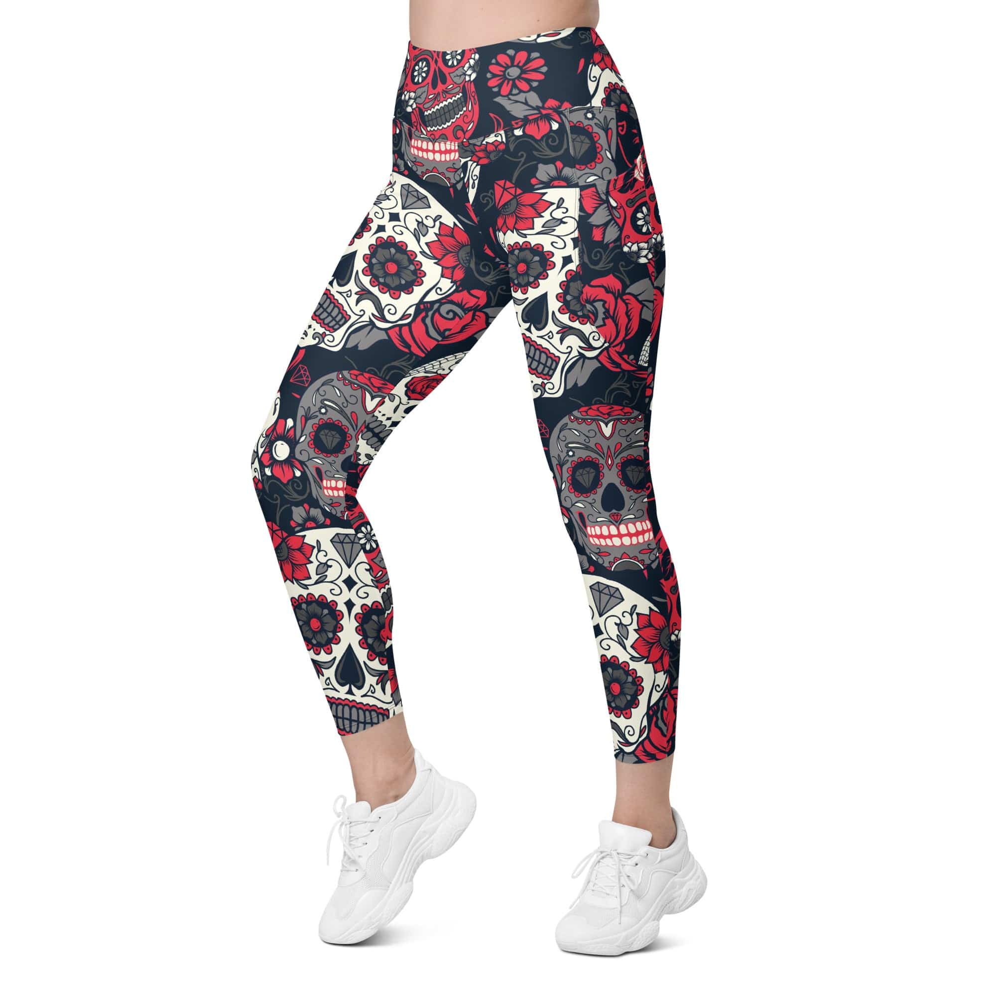 Sugar Skull Leggings With Pockets