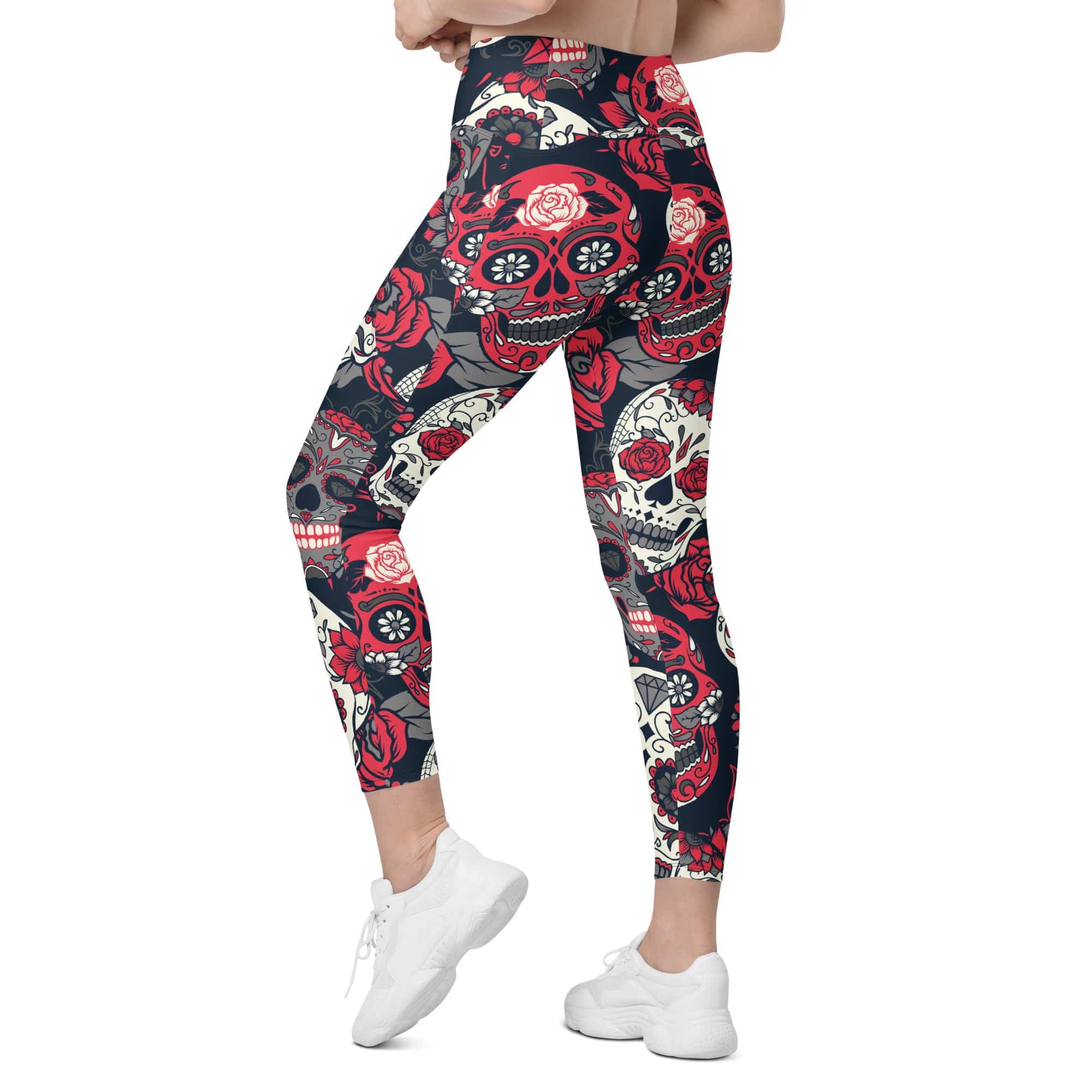 Sugar Skull Leggings With Pockets
