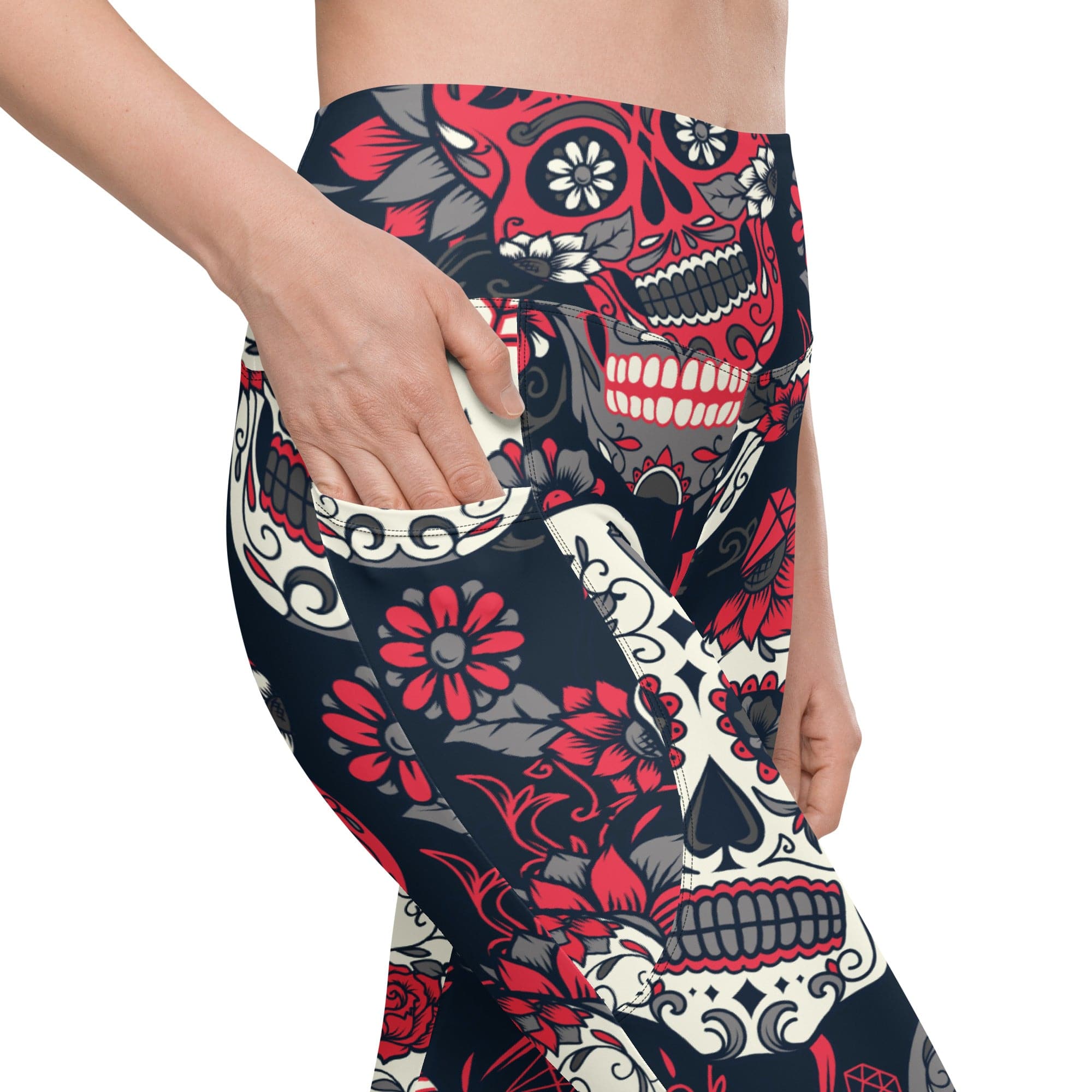 Sugar Skull Leggings With Pockets