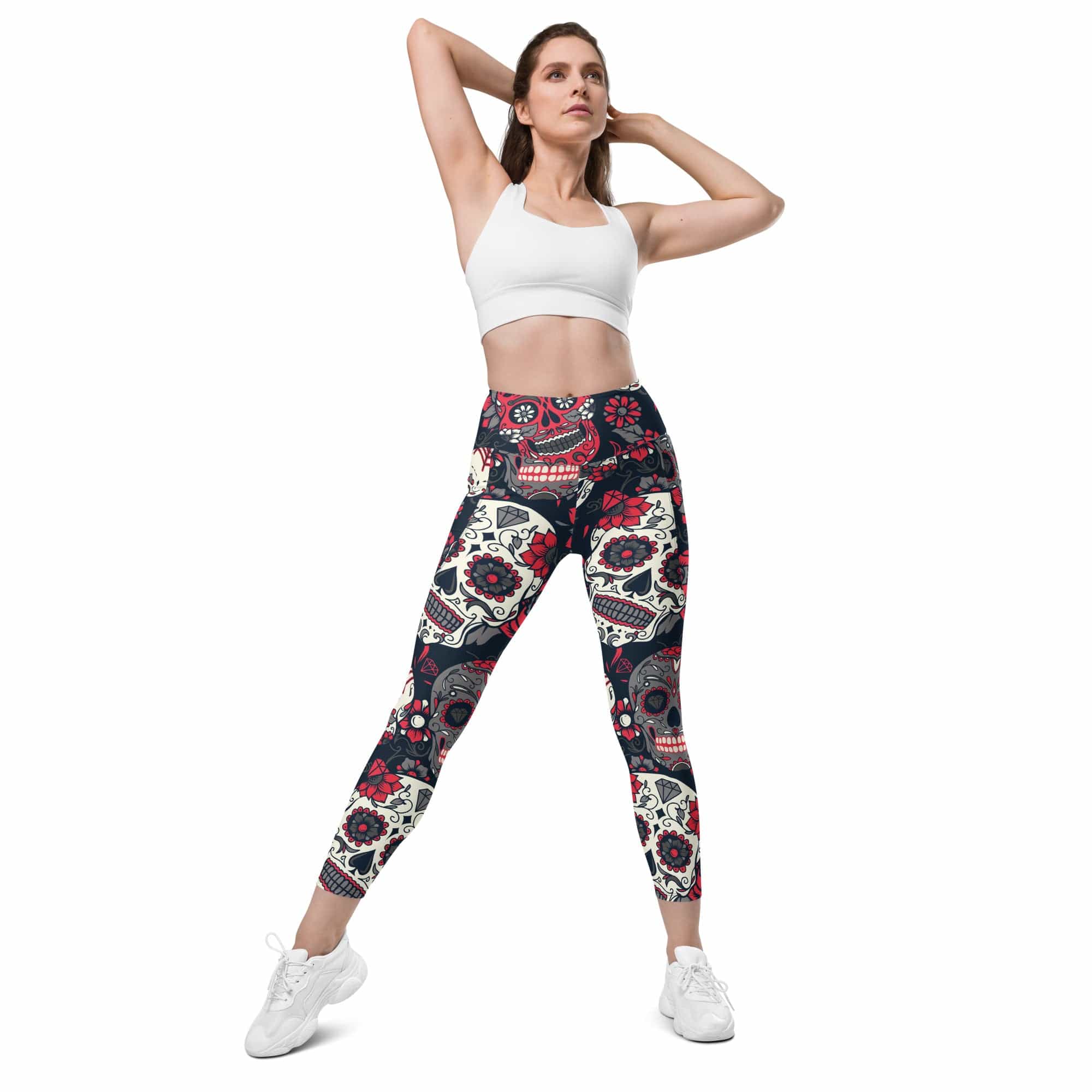 Sugar Skull Leggings With Pockets