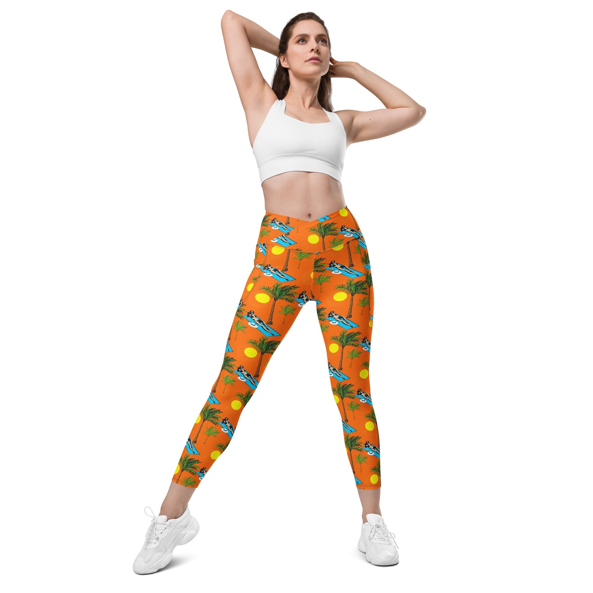 Summer Joy Crossover Leggings With Pockets