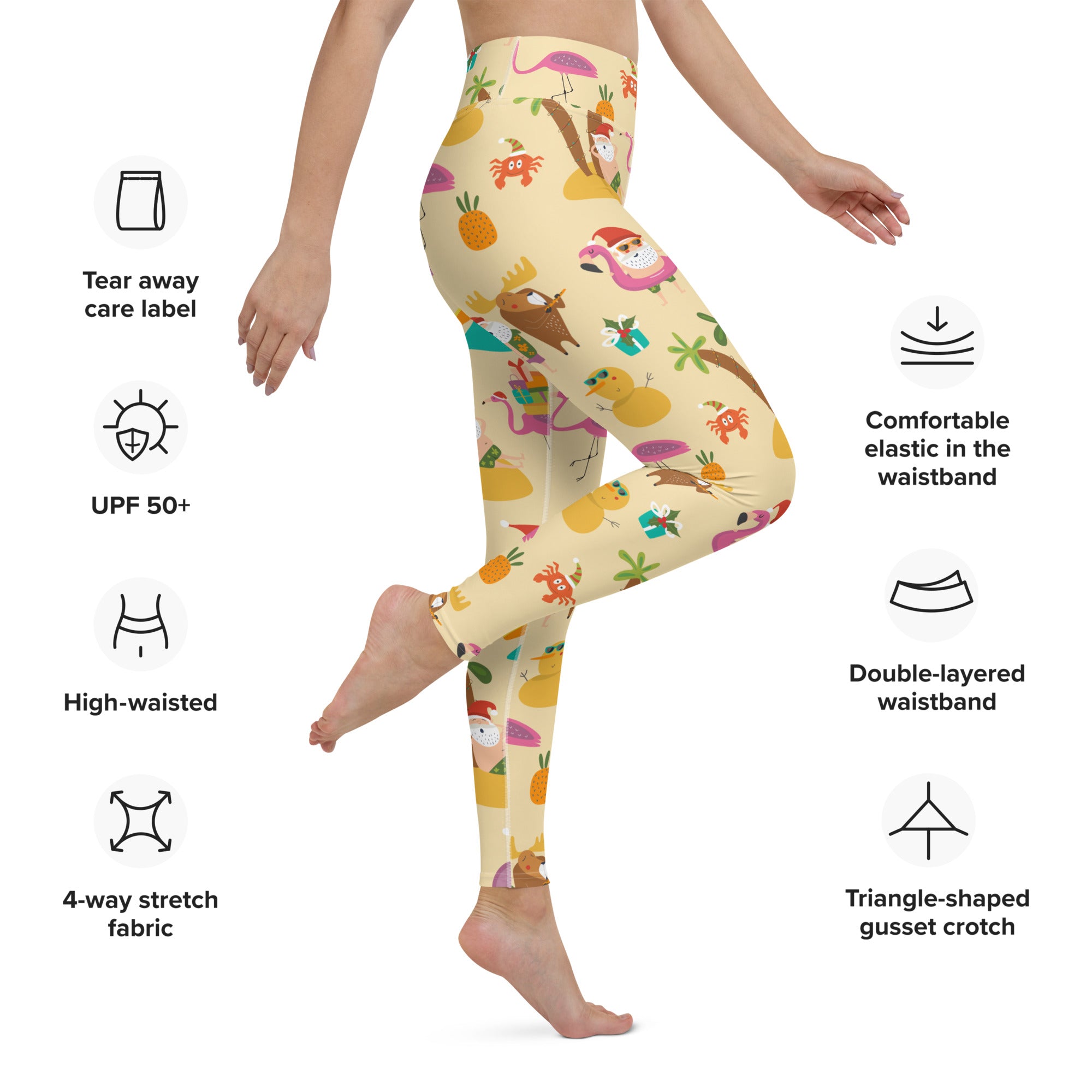 Summery Christmas Yoga Leggings