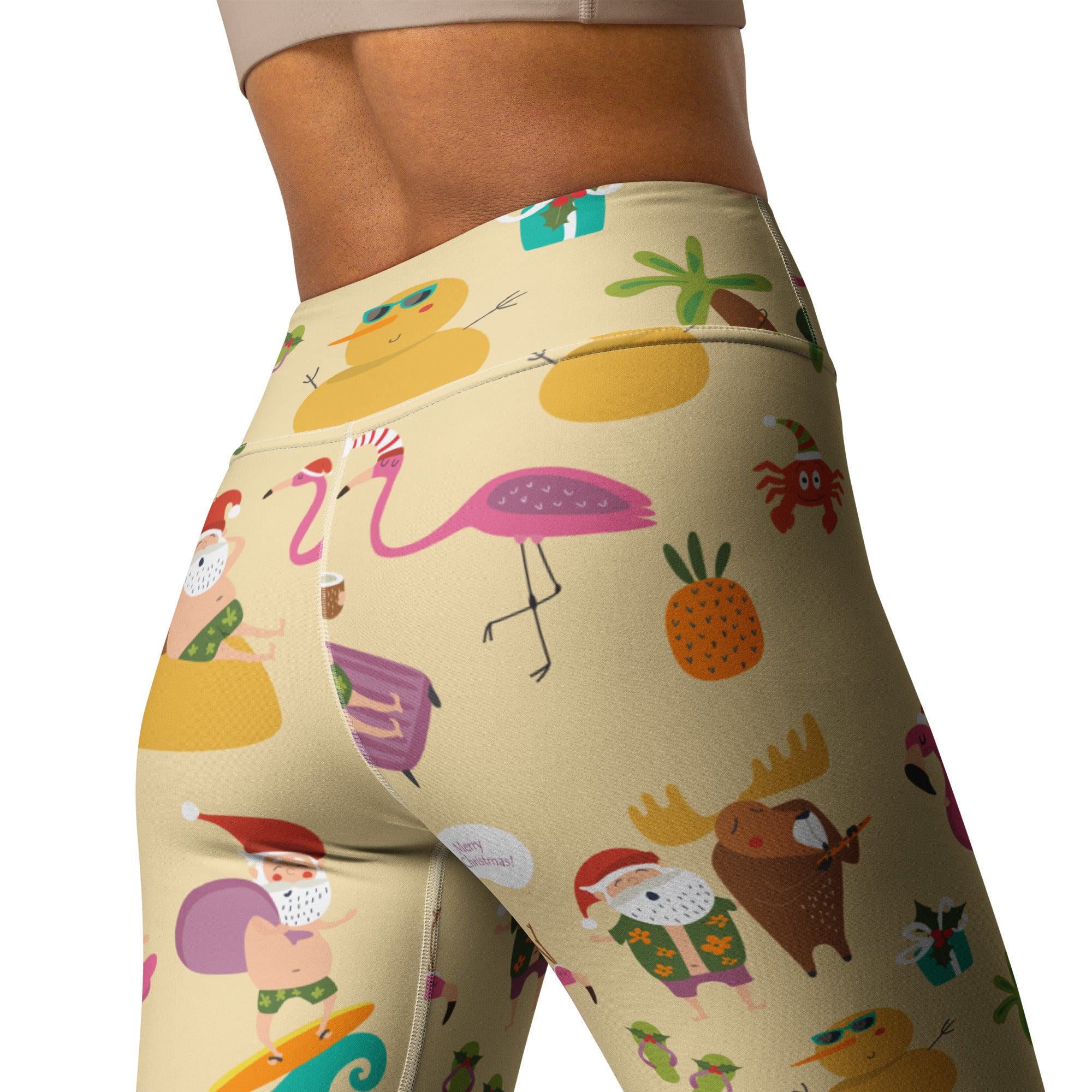 Summery Christmas Yoga Leggings