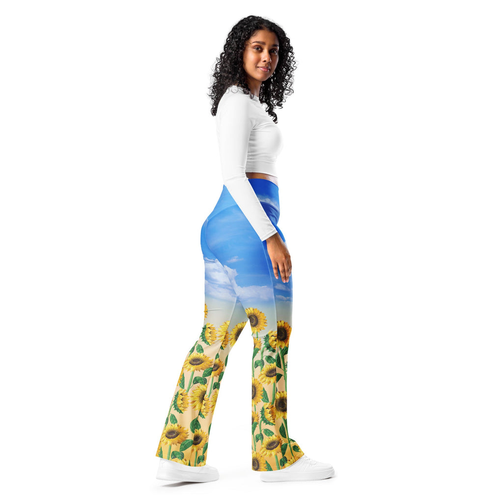 Sunflower Fields Flare Leggings