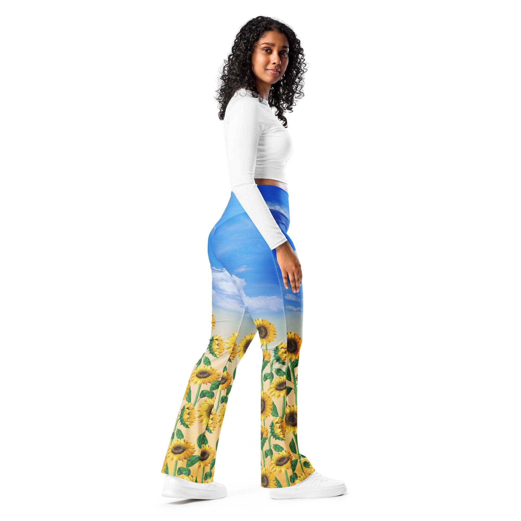 Sunflower Fields Flare Leggings