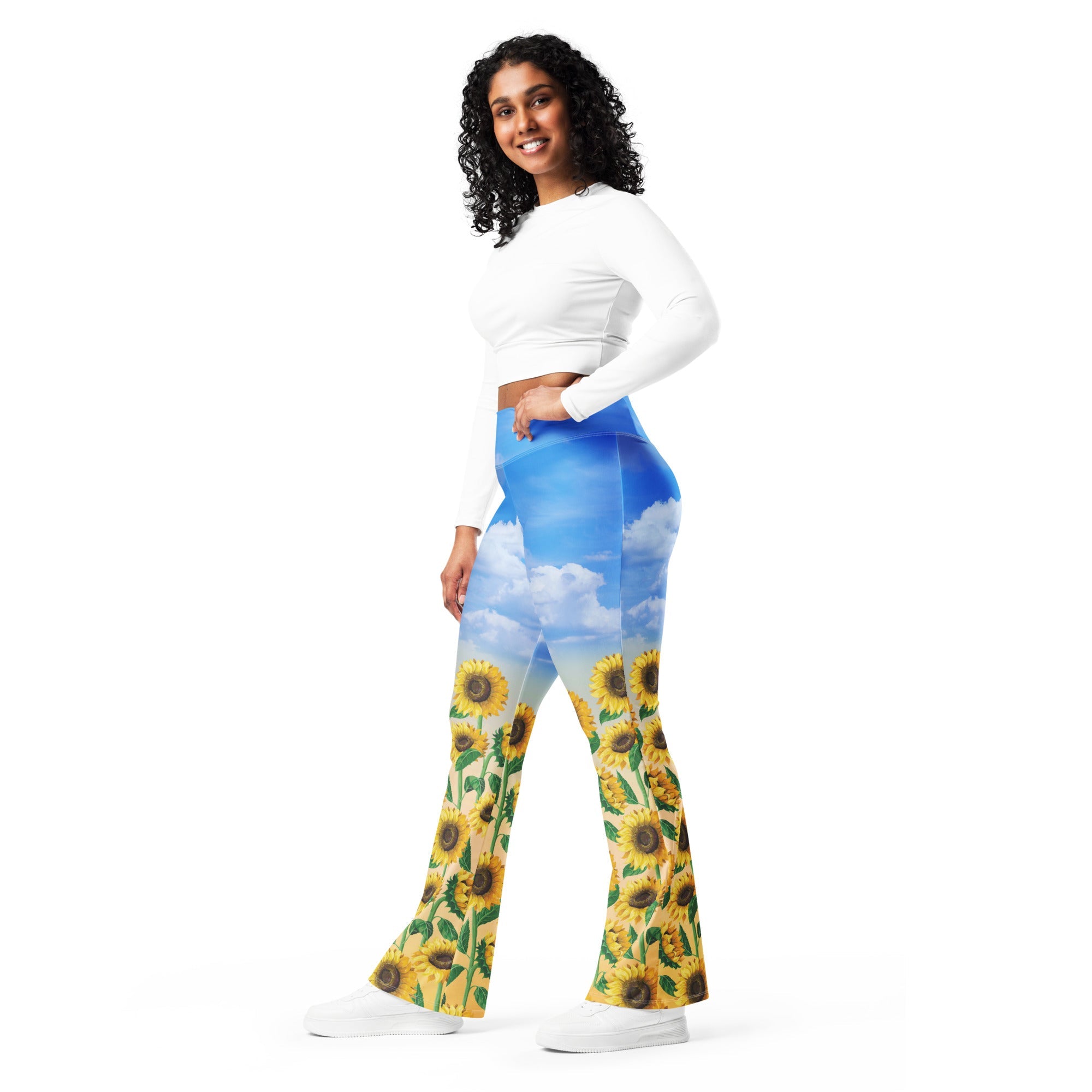Sunflower Fields Flare Leggings