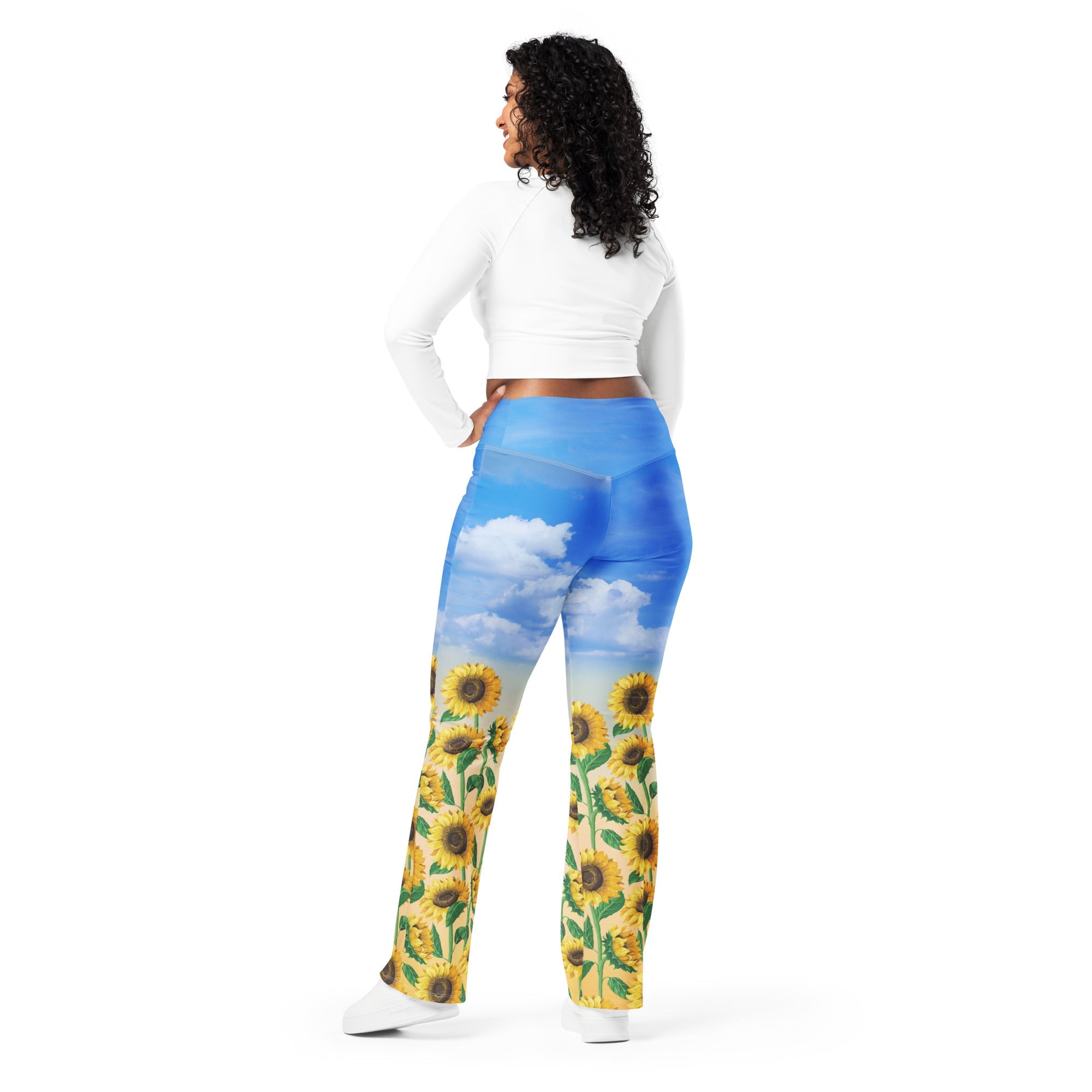 Sunflower Fields Flare Leggings