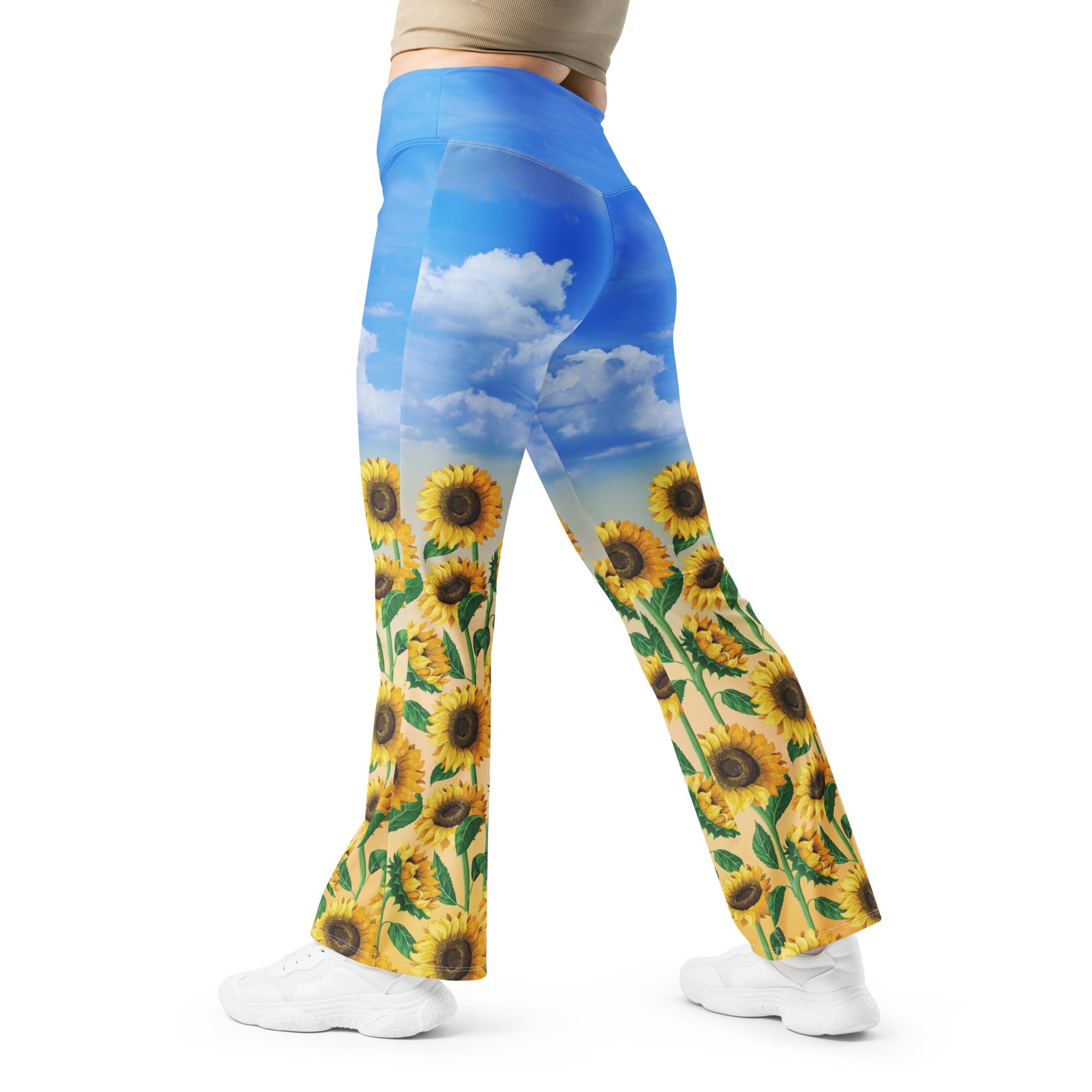 Sunflower Fields Flare Leggings
