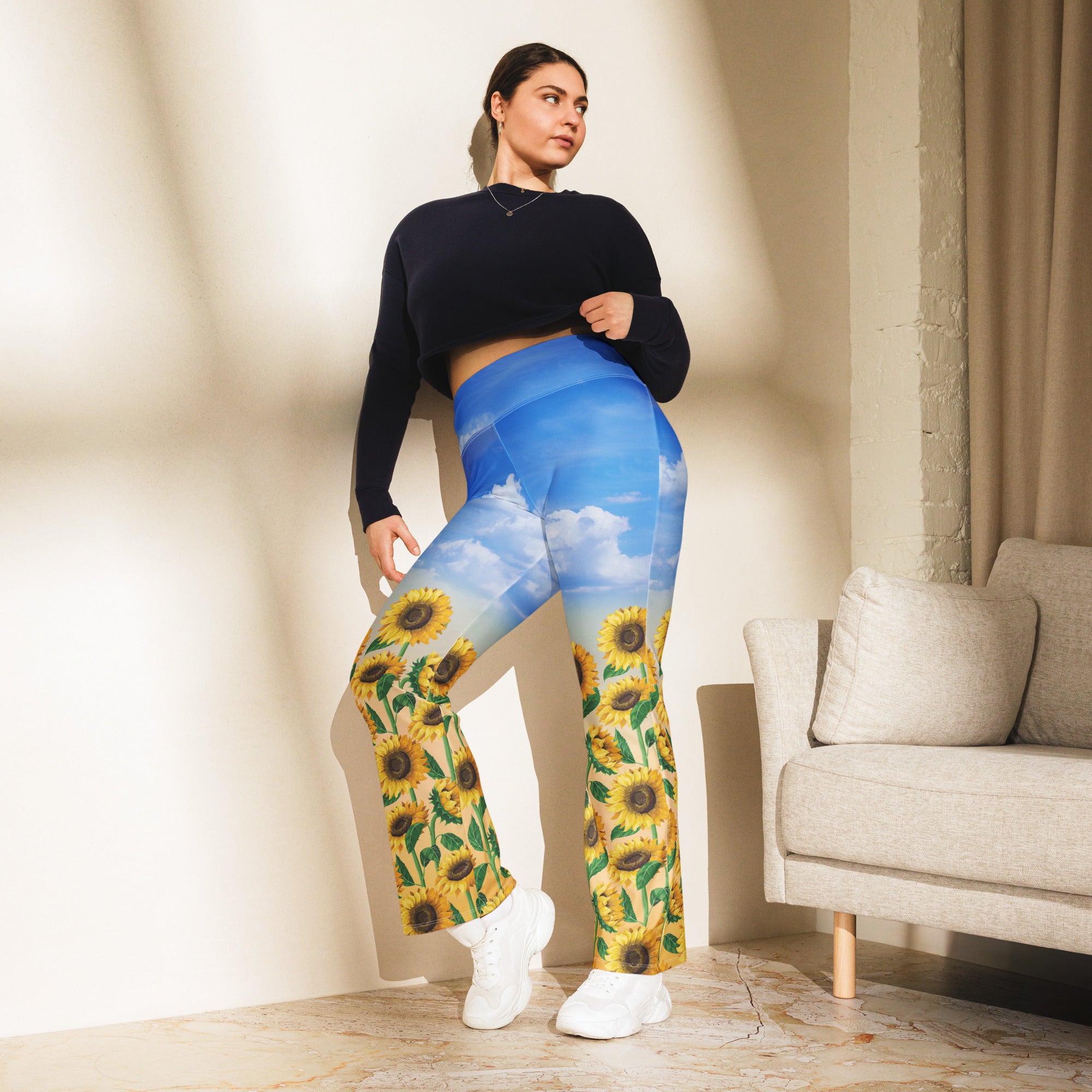 Sunflower Fields Flare Leggings