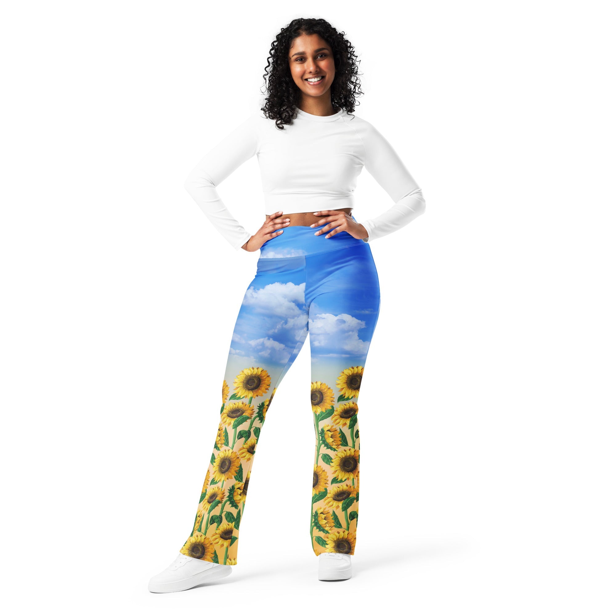 Sunflower Fields Flare Leggings