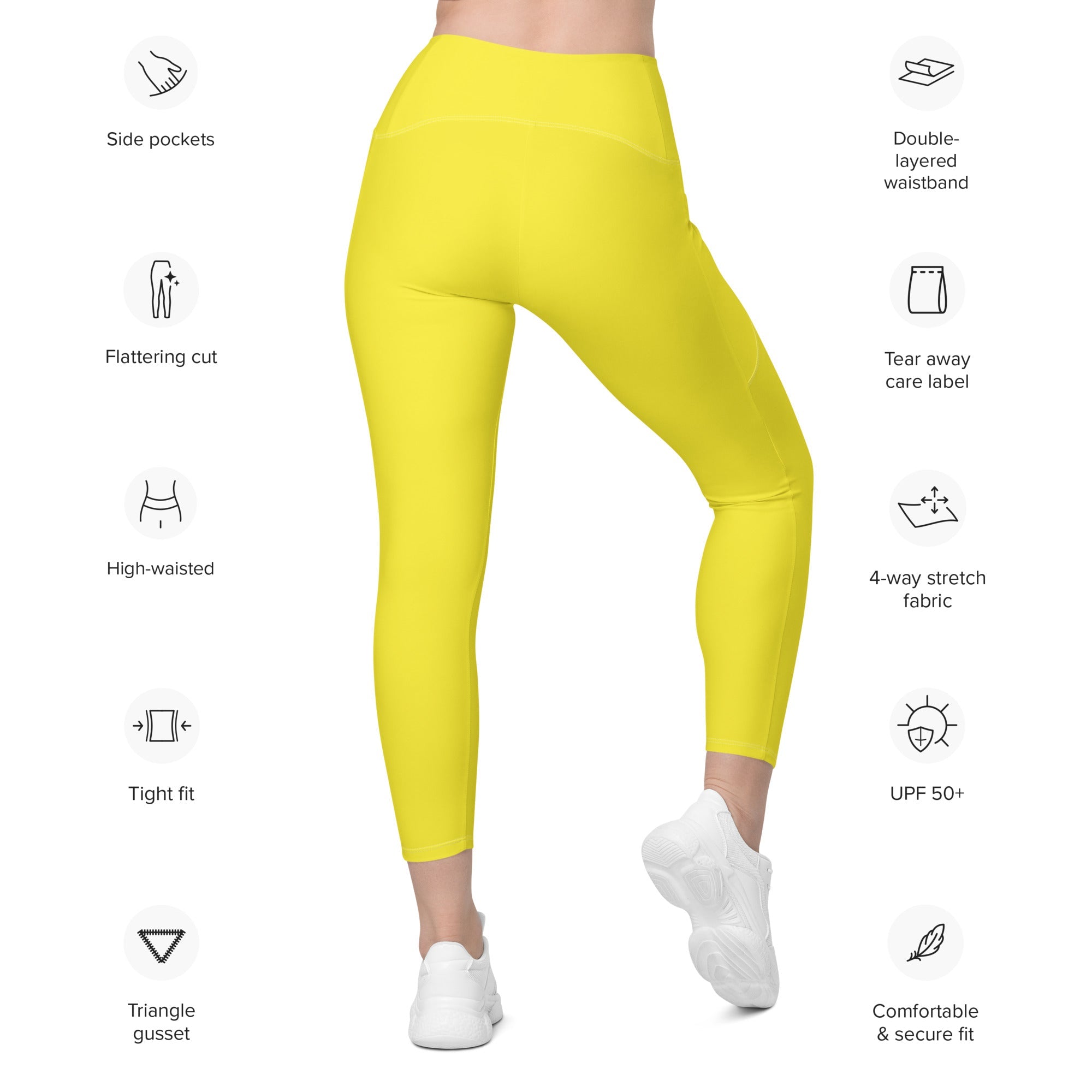 Sunshine Yellow Leggings With Pockets