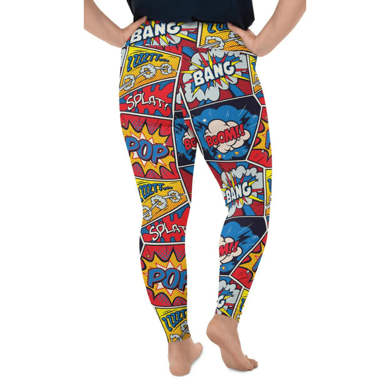 Superhero Comics Plus Size Leggings