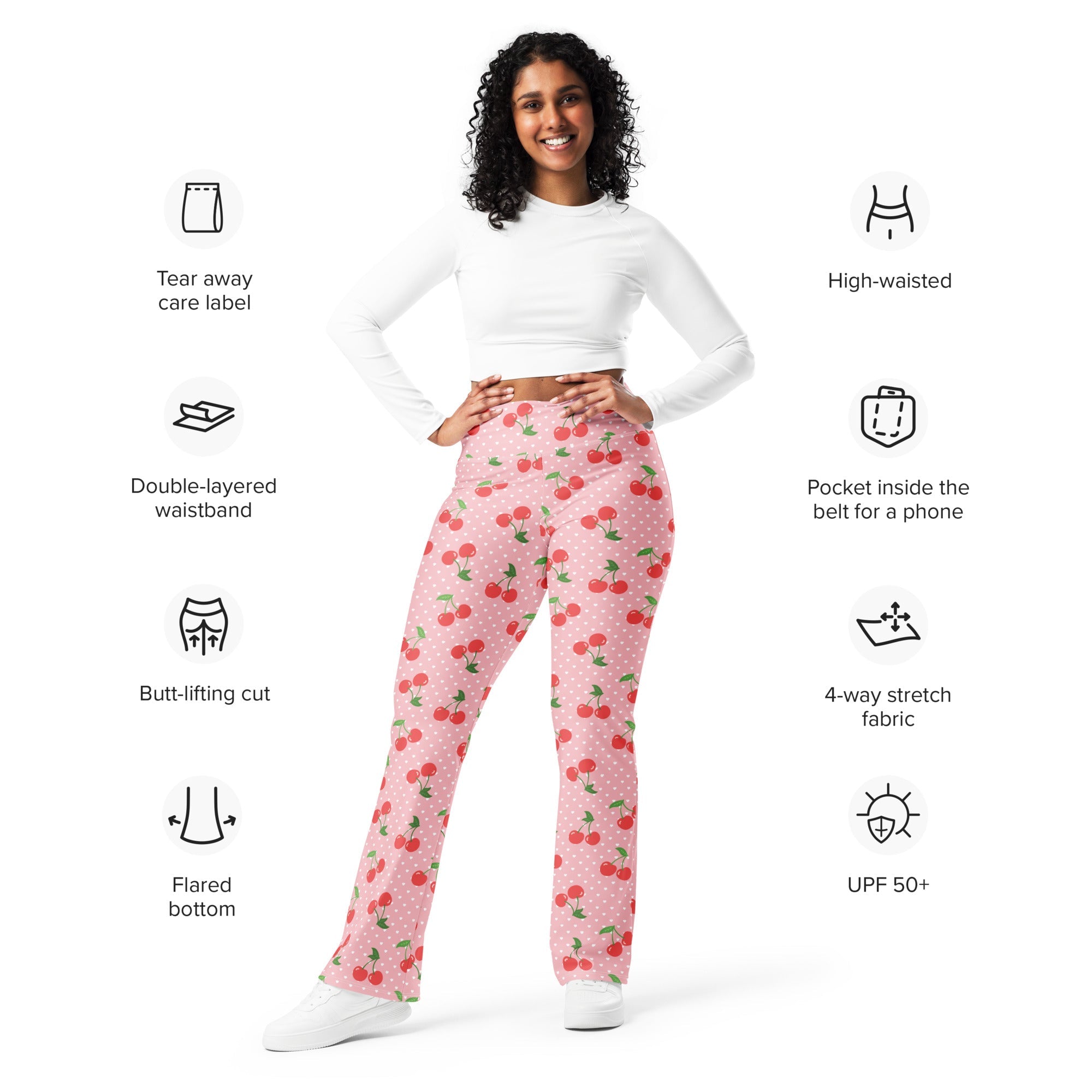 Sweet Cherry Flare Leggings