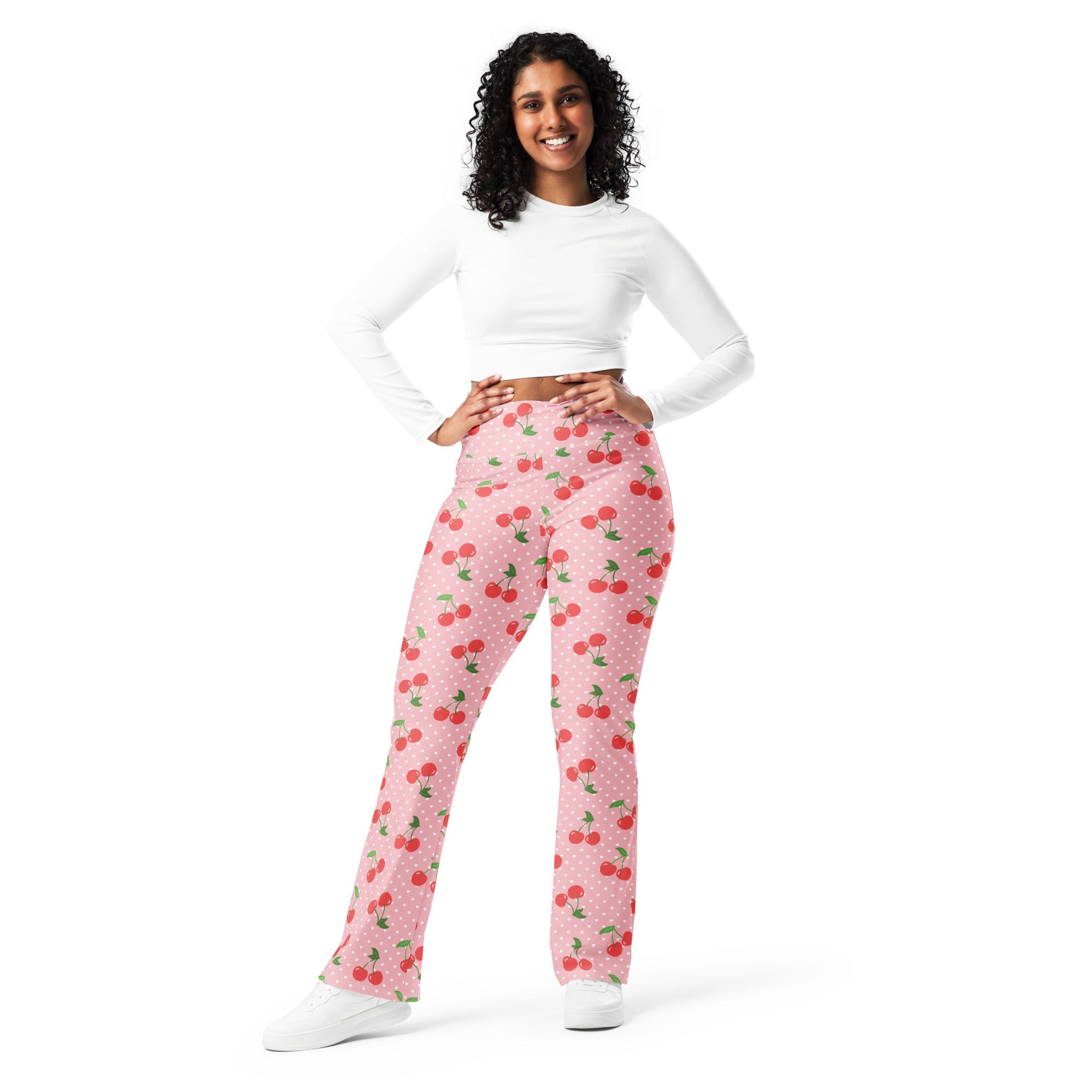 Sweet Cherry Flare Leggings