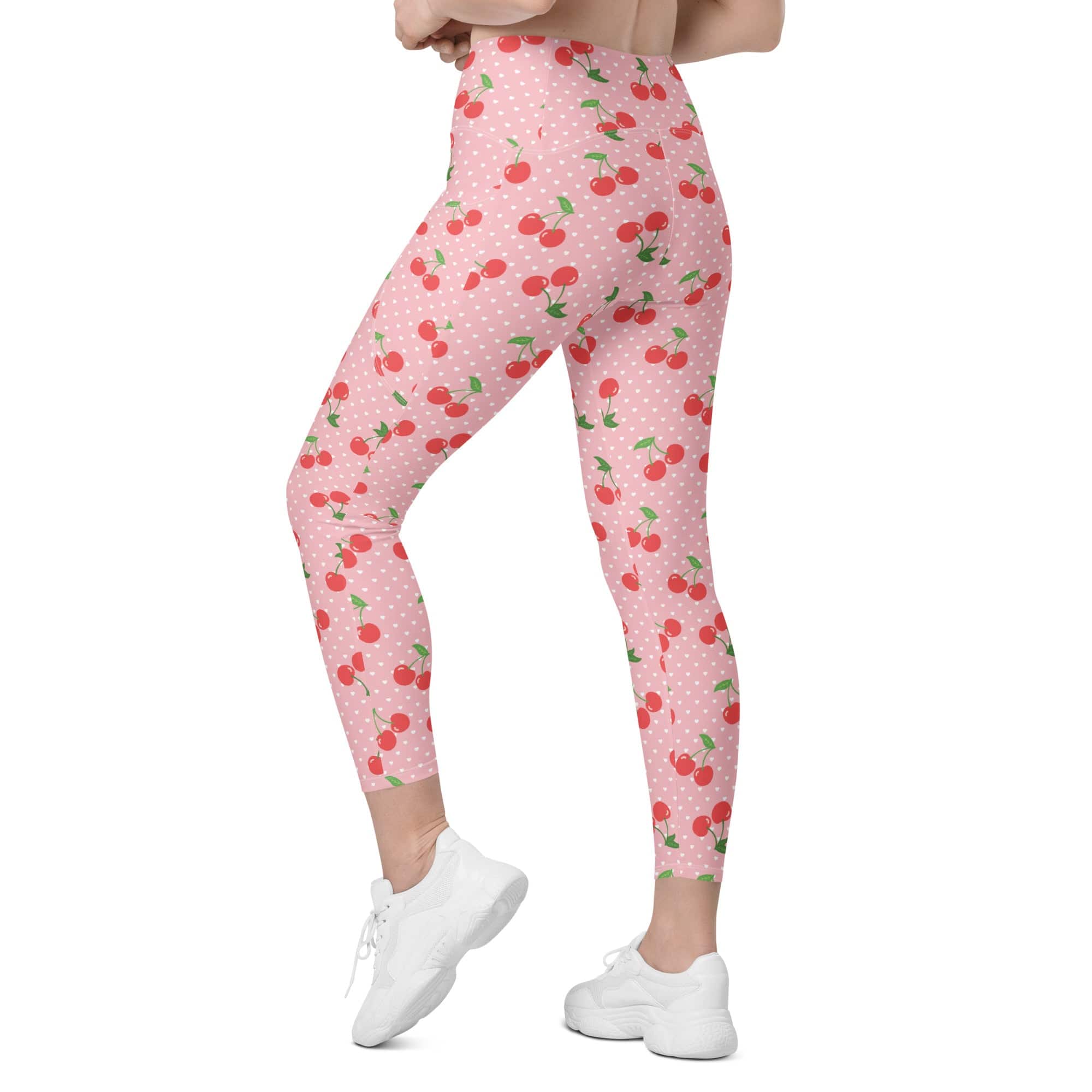 Sweet Cherry Leggings With Pockets