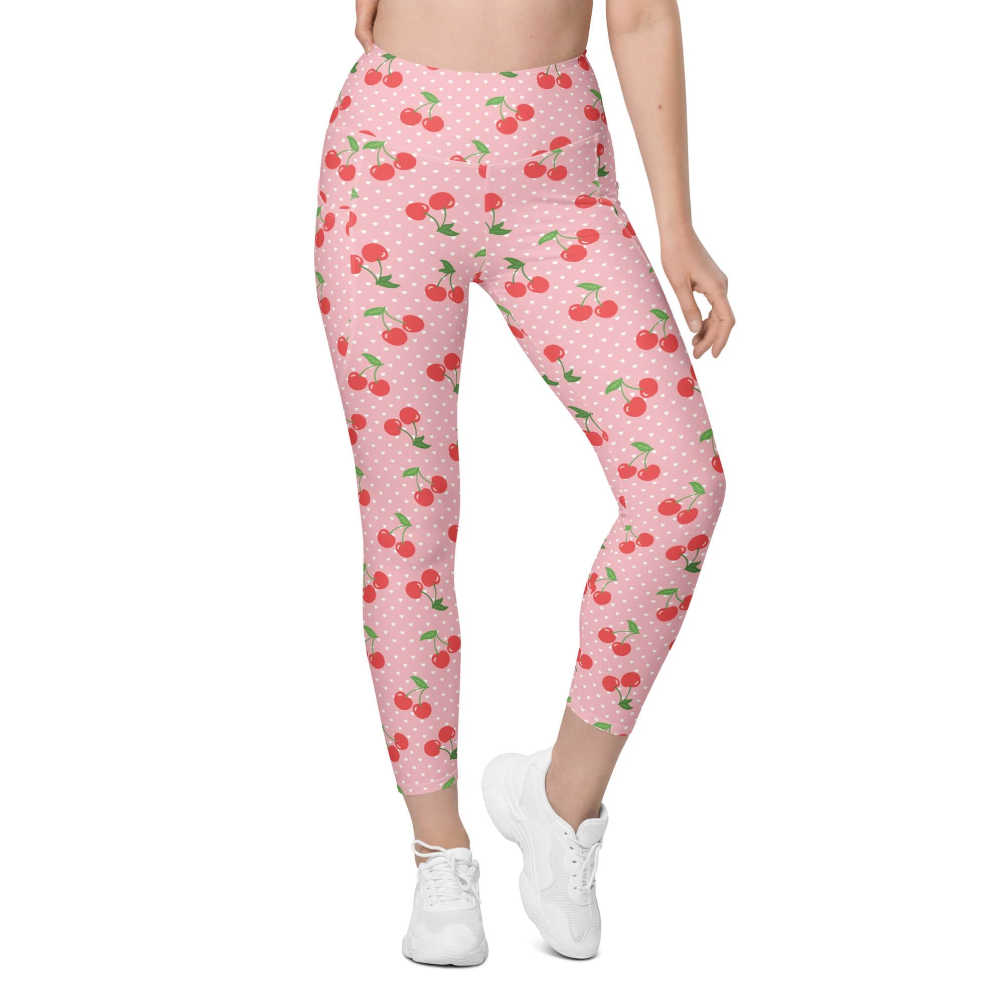 Sweet Cherry Leggings With Pockets