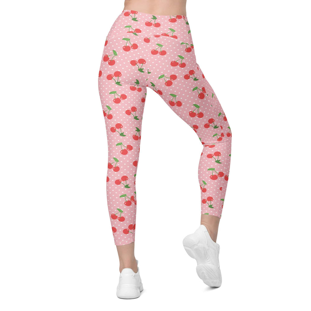 Sweet Cherry Leggings With Pockets