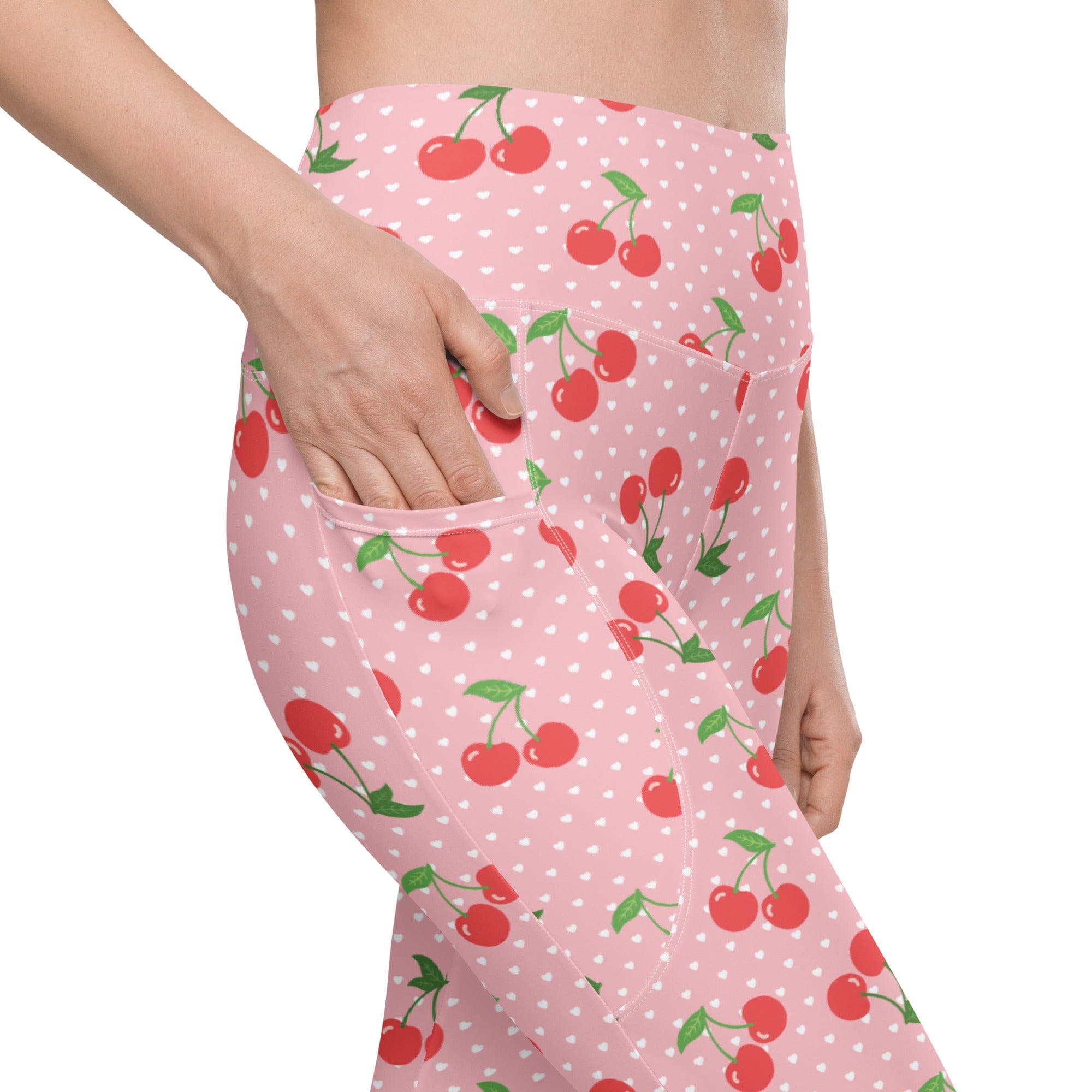 Sweet Cherry Leggings With Pockets