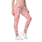 Sweet Cherry Leggings With Pockets