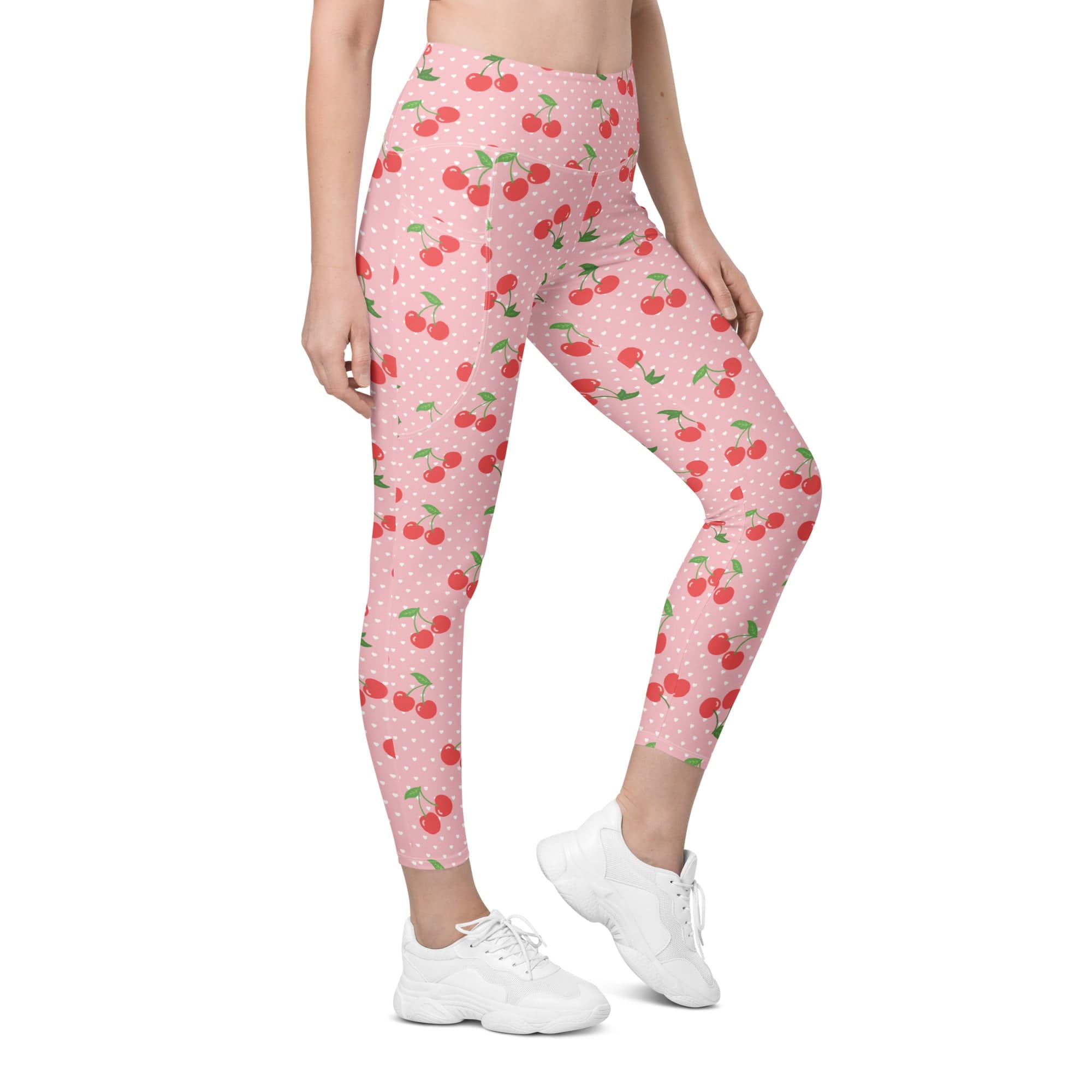 Sweet Cherry Leggings With Pockets