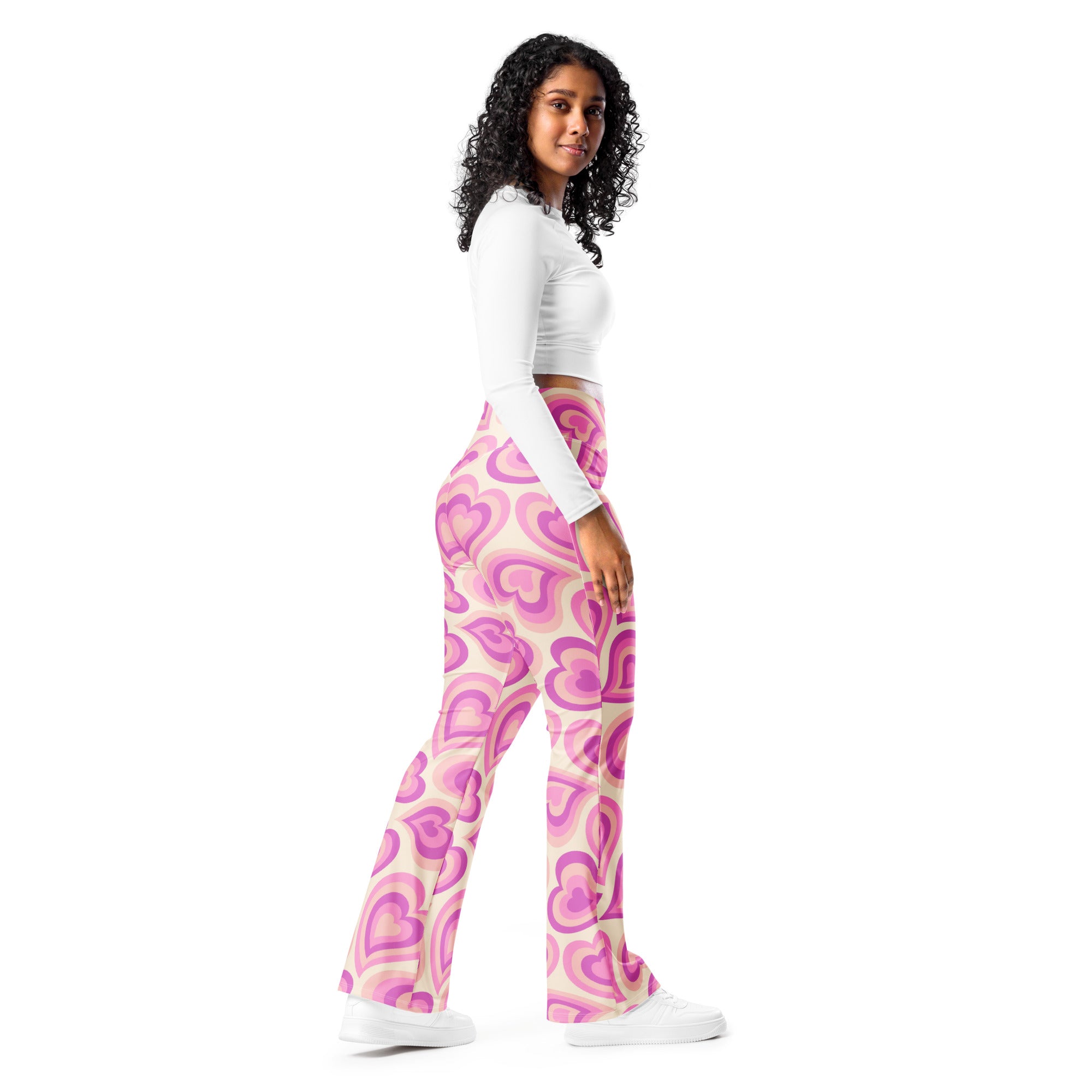 Sweetheart Swirls Flare leggings