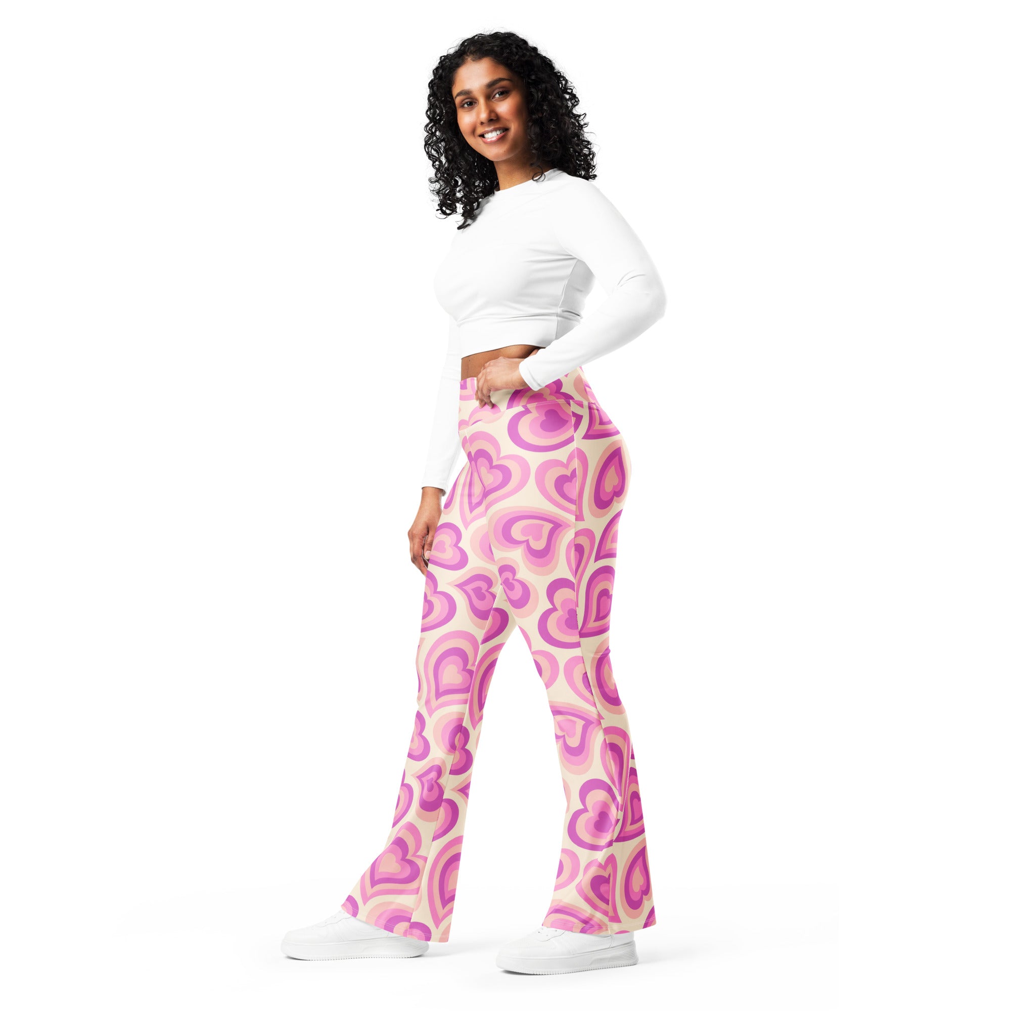 Sweetheart Swirls Flare leggings